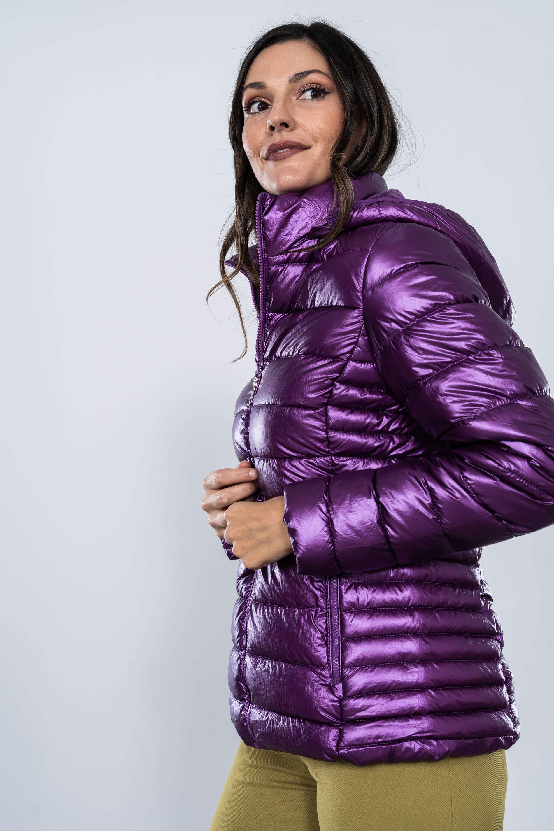PARKA COSTADILLO SATINADA PURPURA