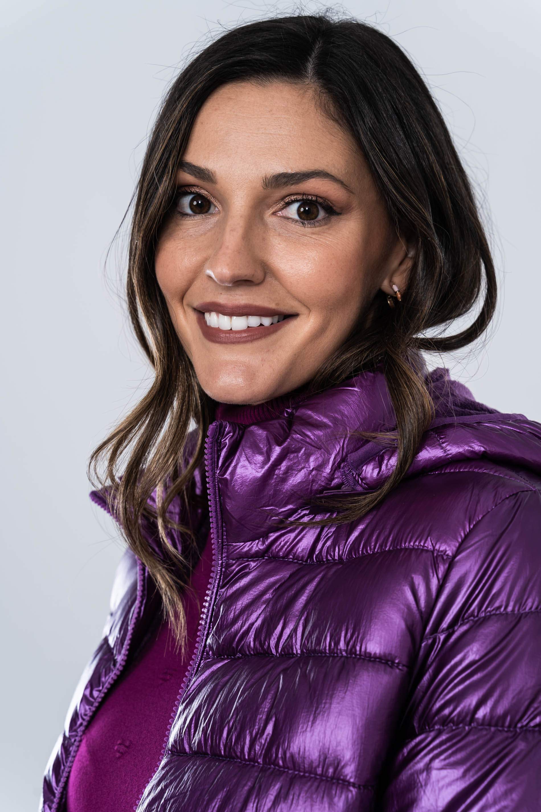 PARKA COSTADILLO SATINADA PURPURA