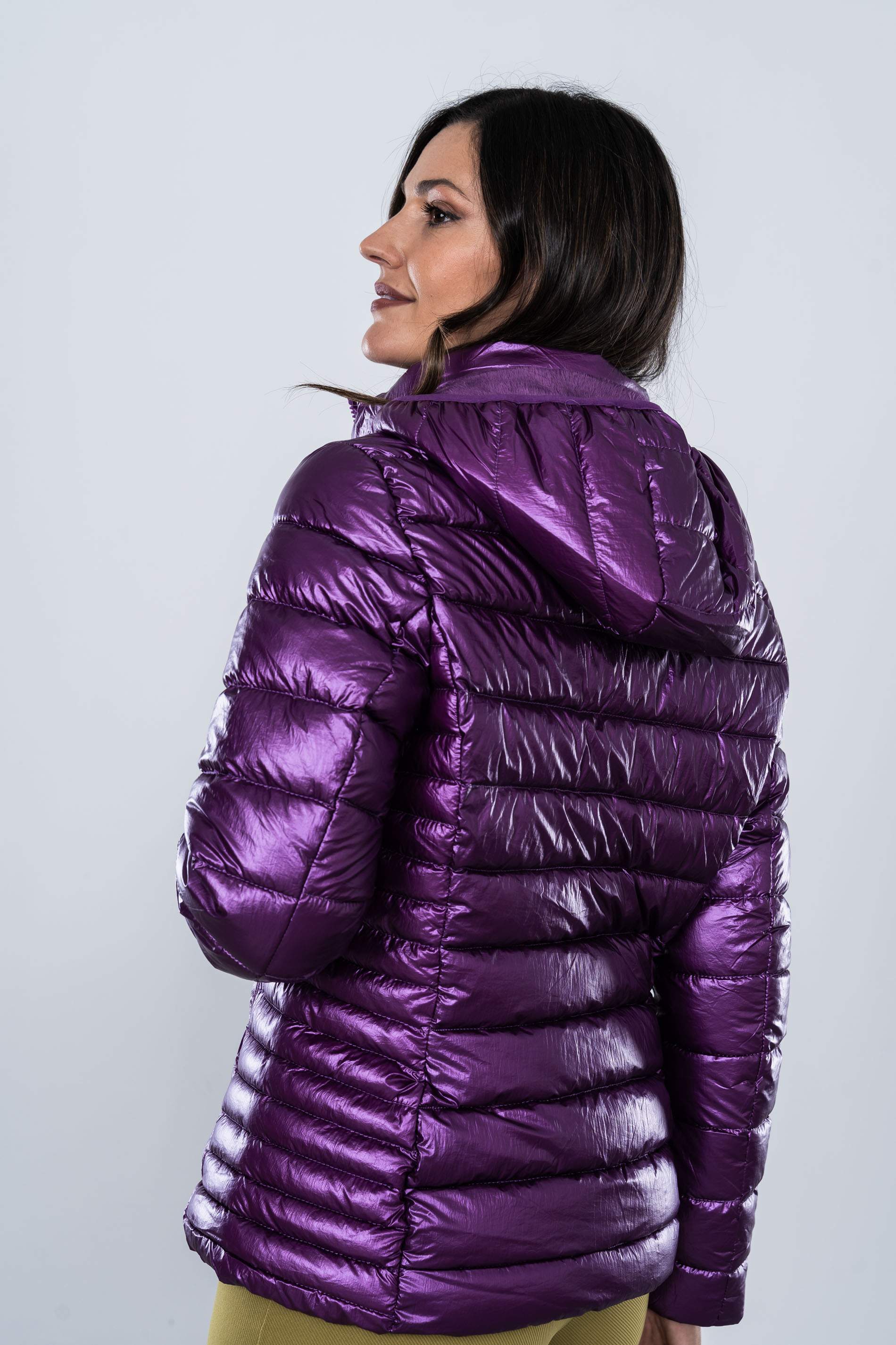 PARKA COSTADILLO SATINADA PURPURA