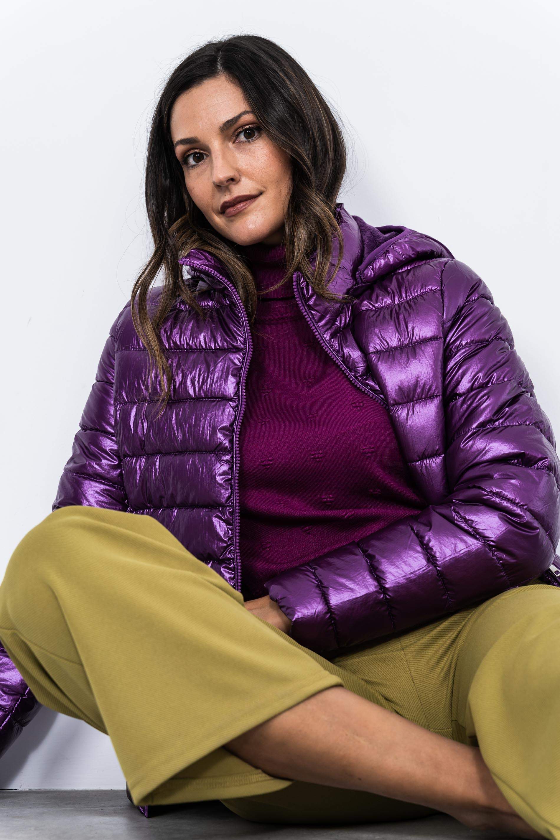 PARKA COSTADILLO SATINADA PURPURA