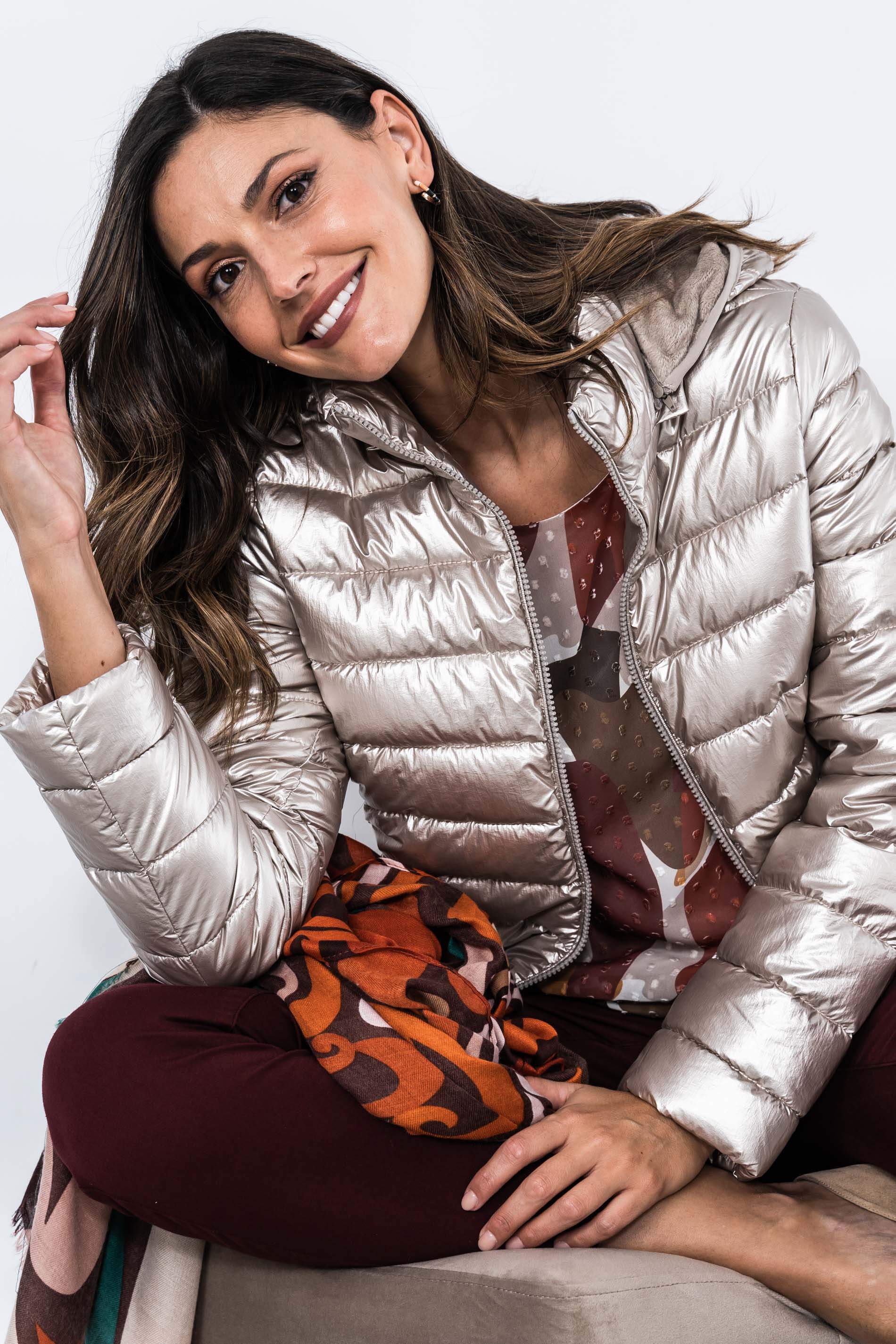 PARKA COSTADILLO SATINADA CHAMPAN