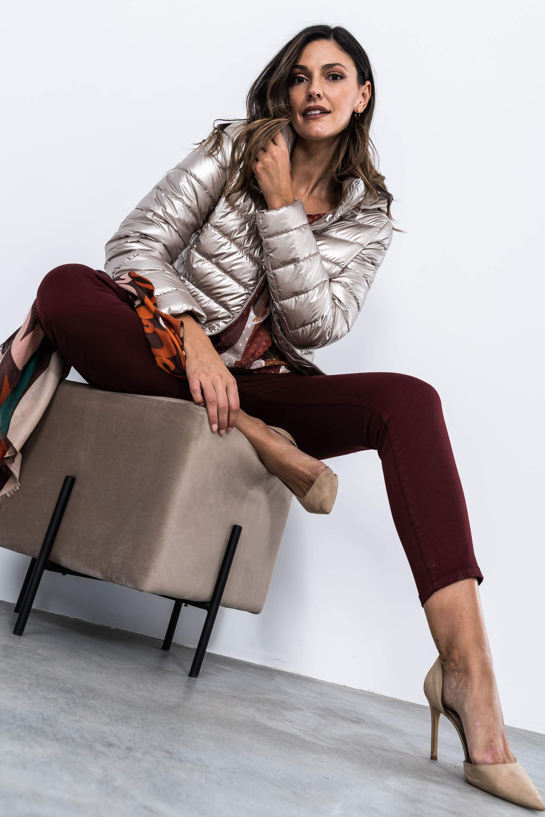 PARKA COSTADILLO SATINADA CHAMPAN