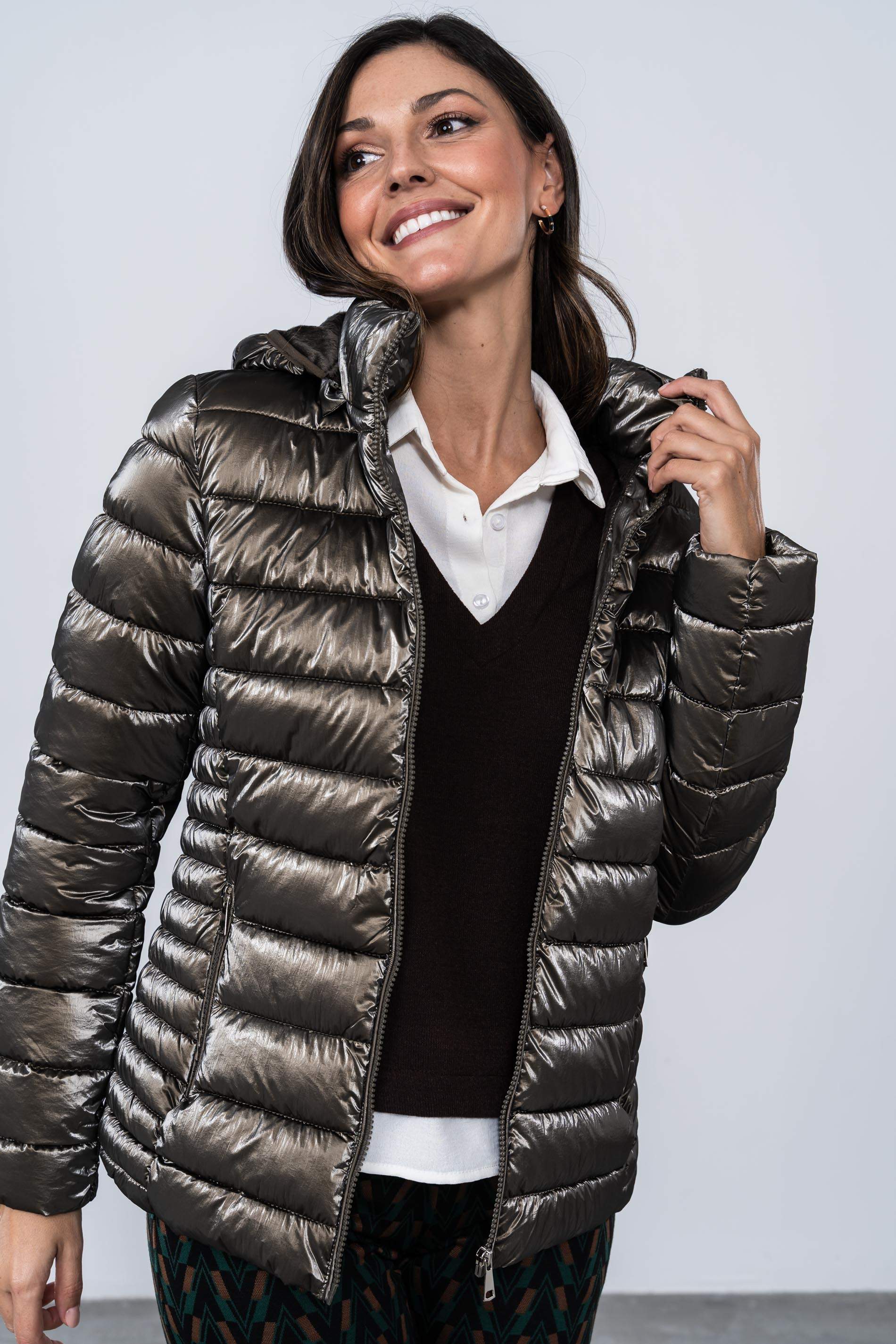 PARKA COSTADILLO SATINADA KAKI