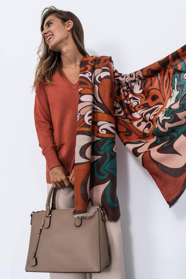 FOULARD DIBUJO RETRO