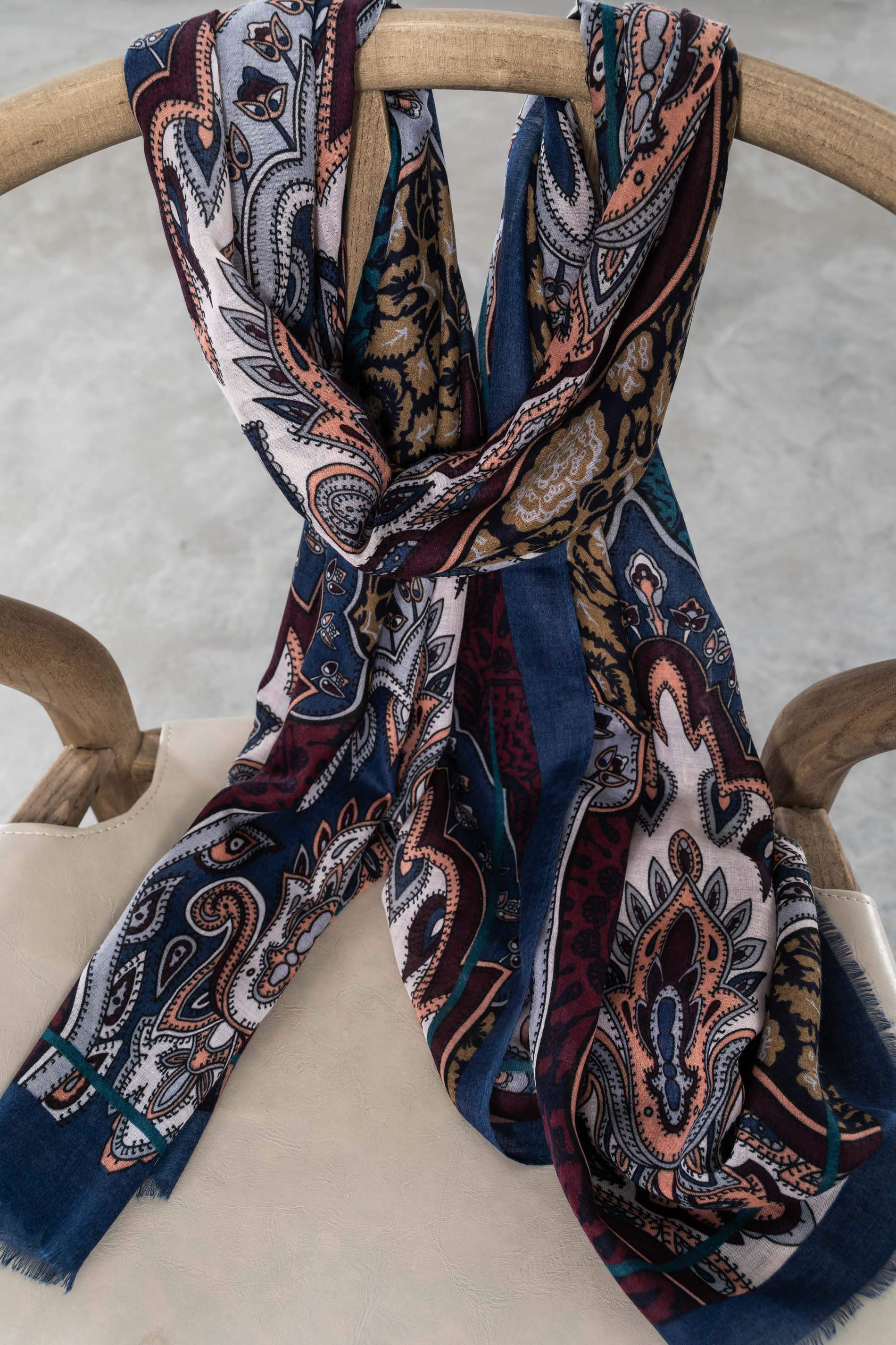 FOULARD CACHEMIRE AZUL