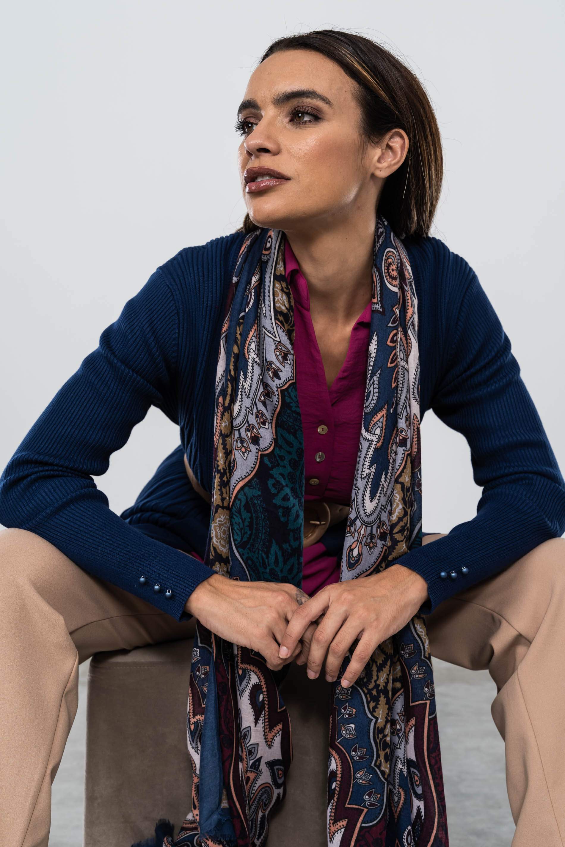 FOULARD CACHEMIRE AZUL