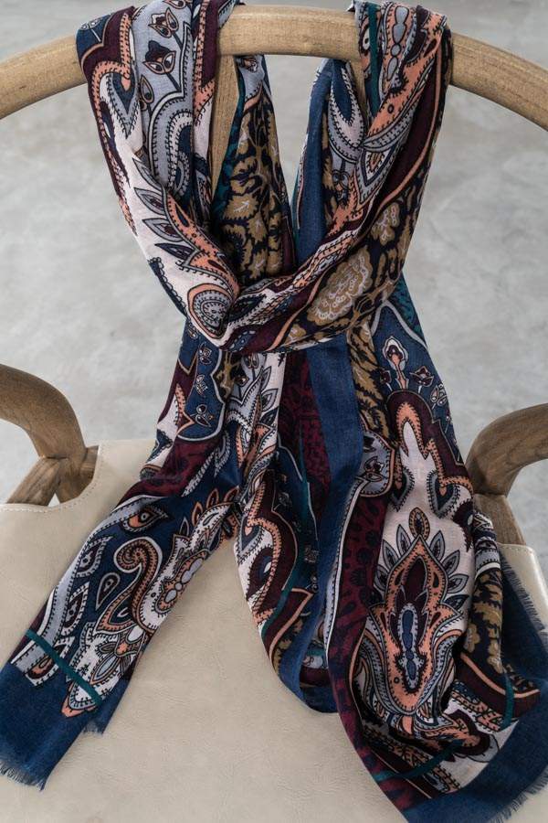 FOULARD CACHEMIRE AZUL