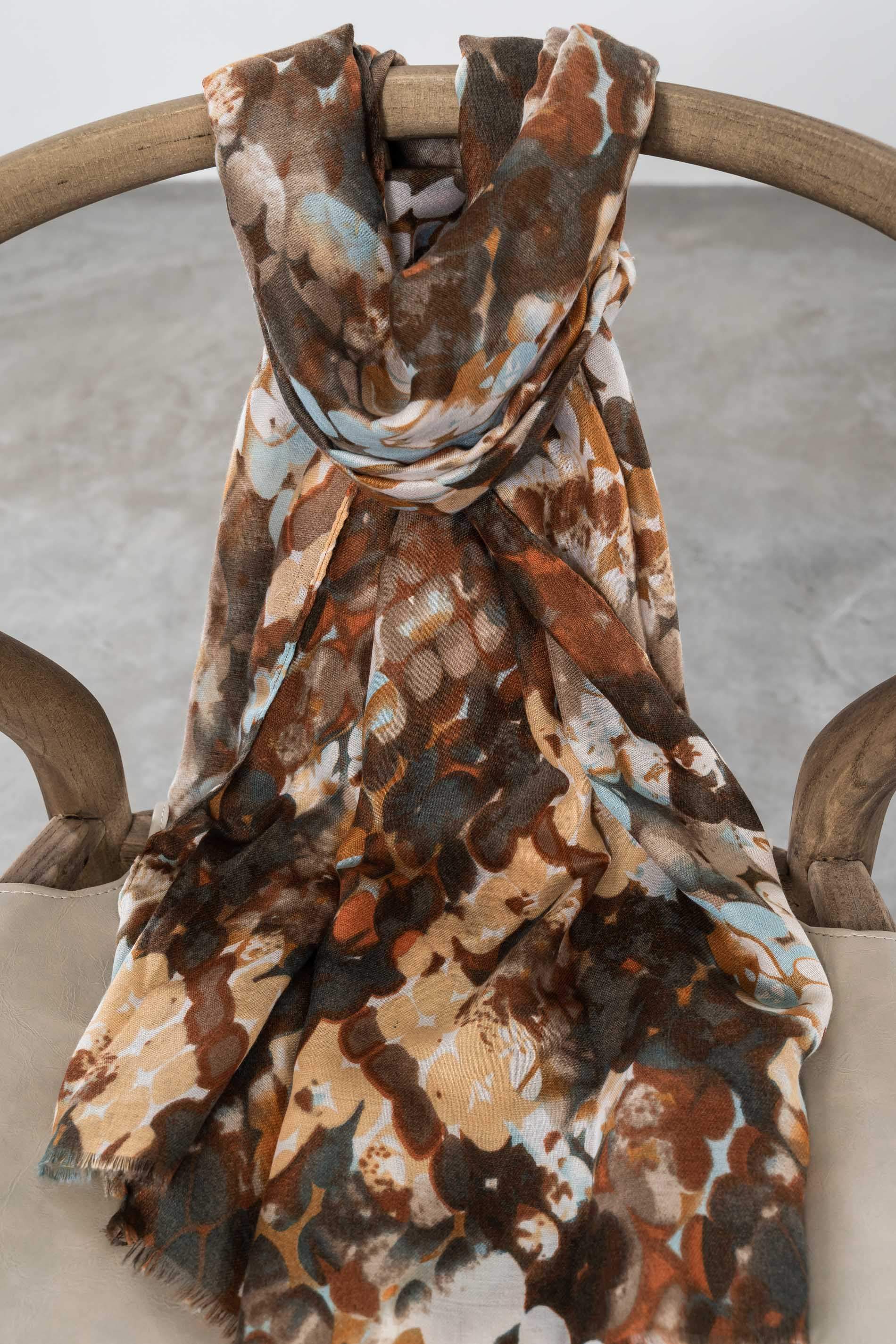FOULARD MANCHAS COMBINADAS CAMEL
