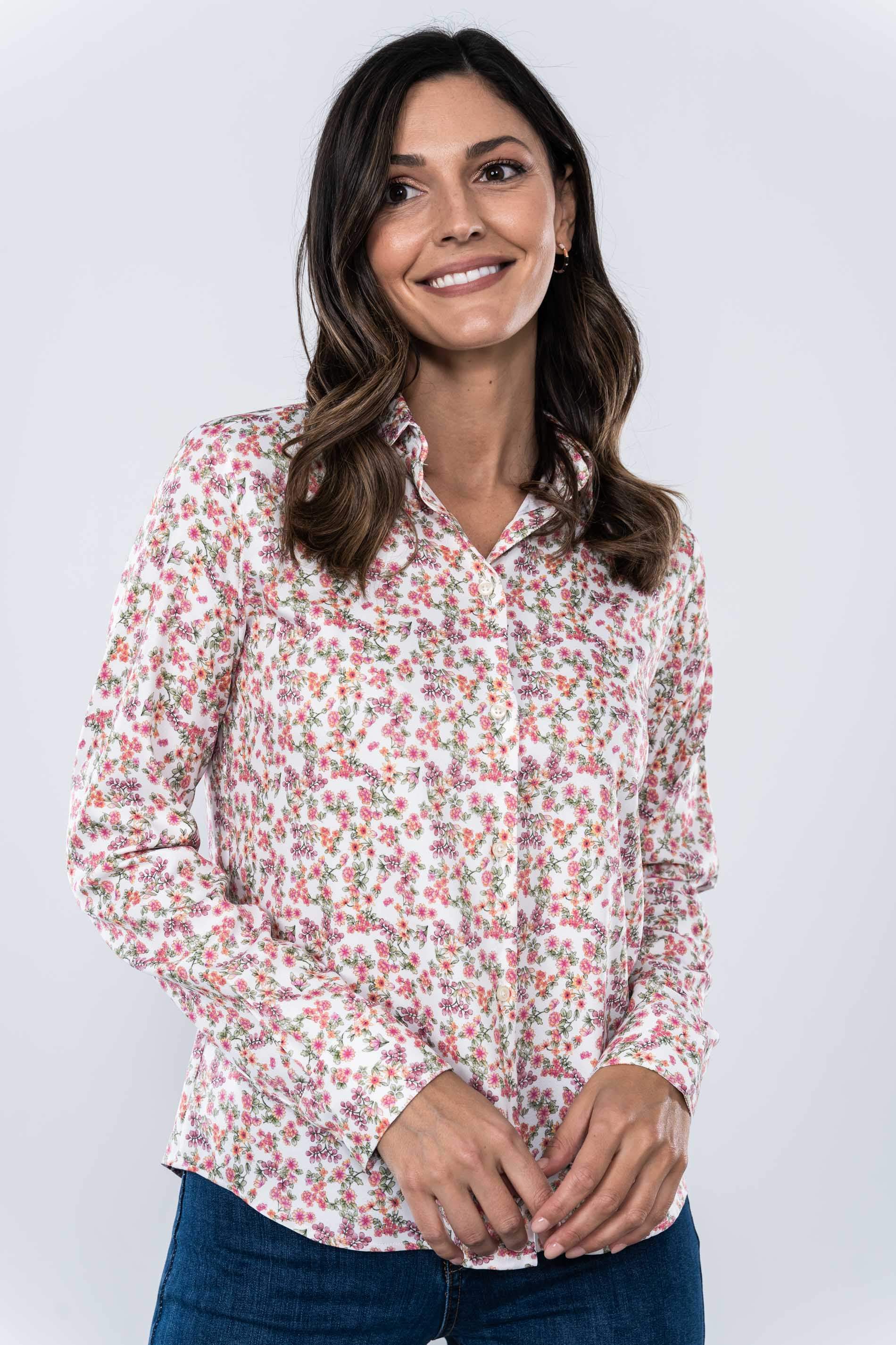 CAMISA FLORAL ROSA