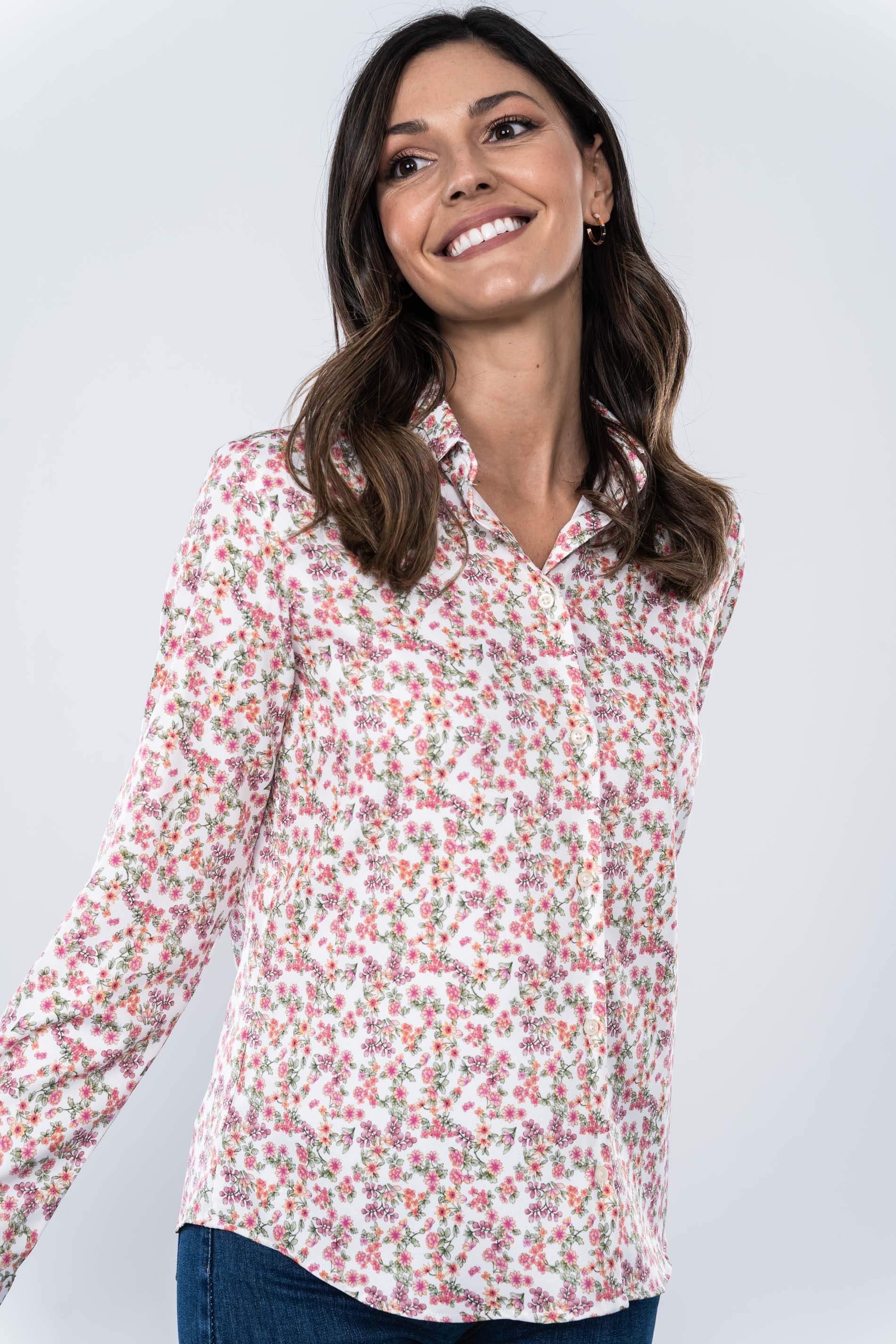 CAMISA FLORAL ROSA