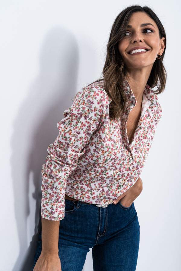 CAMISA FLORAL ROSA