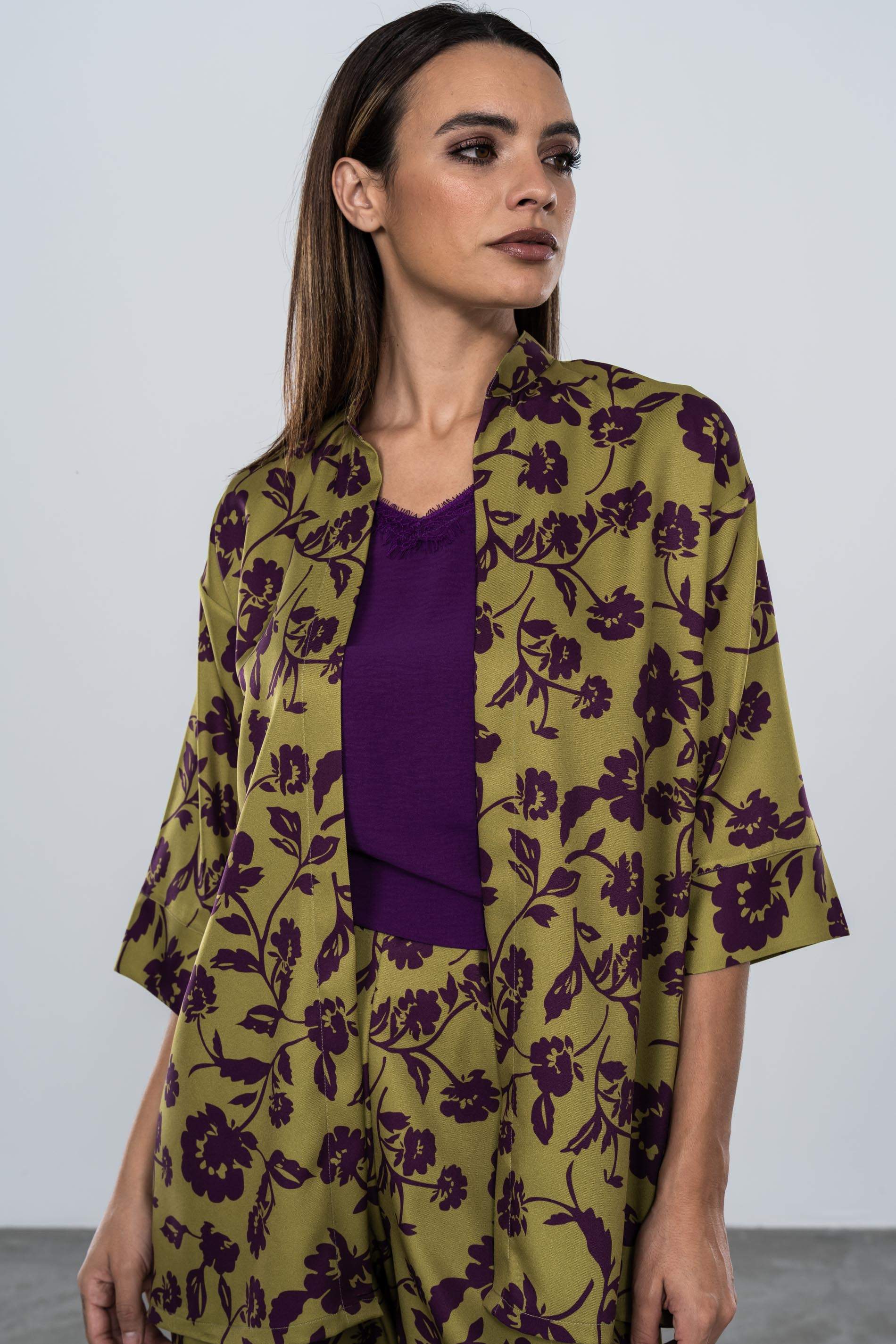 CHAQUETA HOLGADA SILUETA FLOR