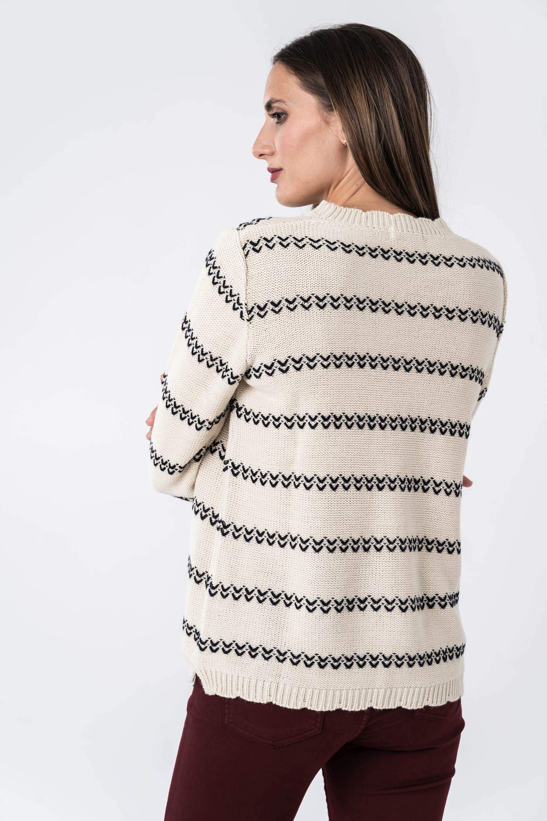 JERSEY DETALLE ESPIGA C CAJA BEIGE