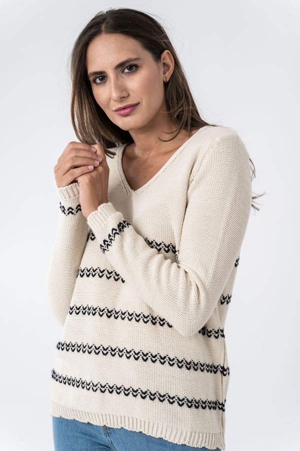 JERSEY DETALLE ESPIGA C PICO BEIGE