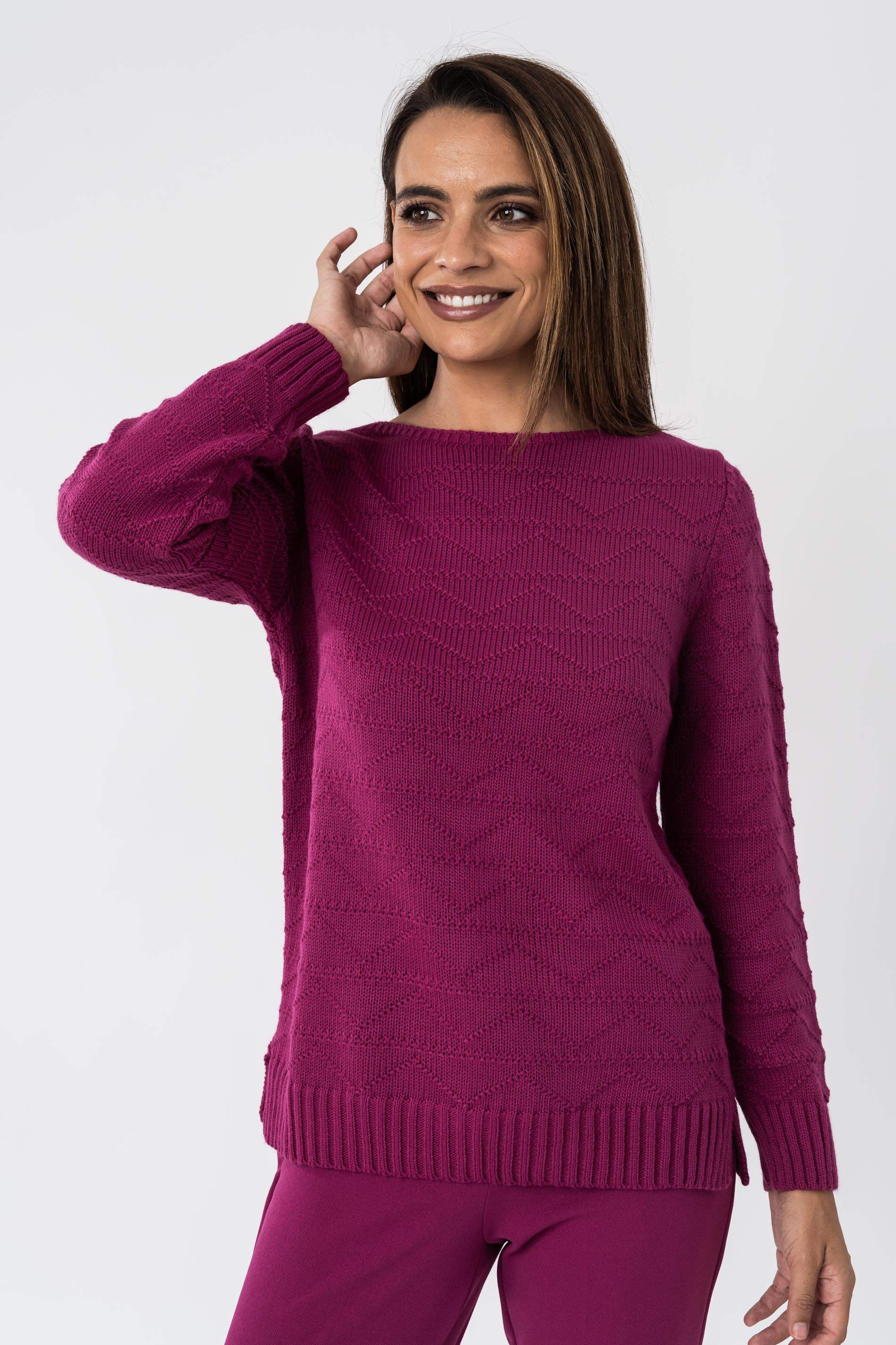 JERSEY DISEÑO ZIG-ZAG VIOLETA