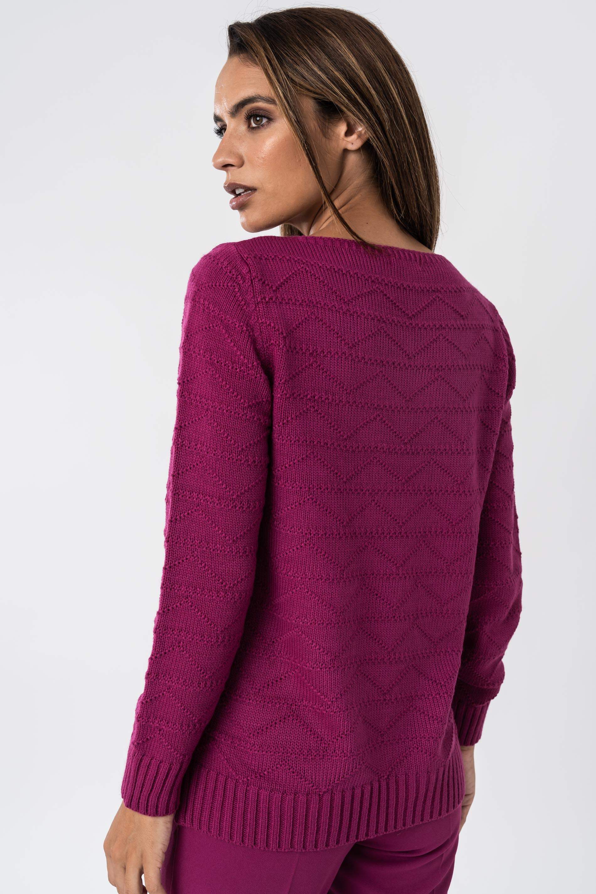 JERSEY DISEÑO ZIG-ZAG VIOLETA