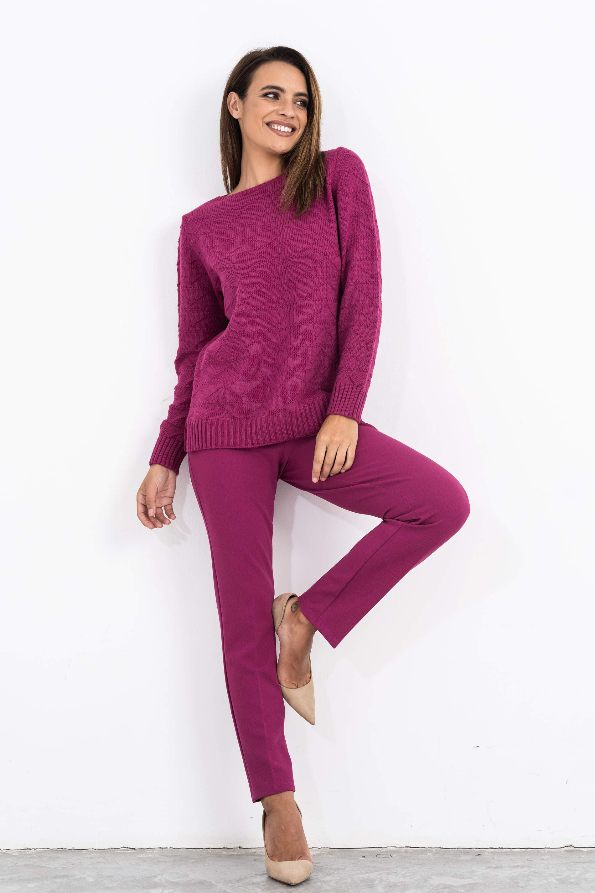 JERSEY DISEÑO ZIG-ZAG VIOLETA