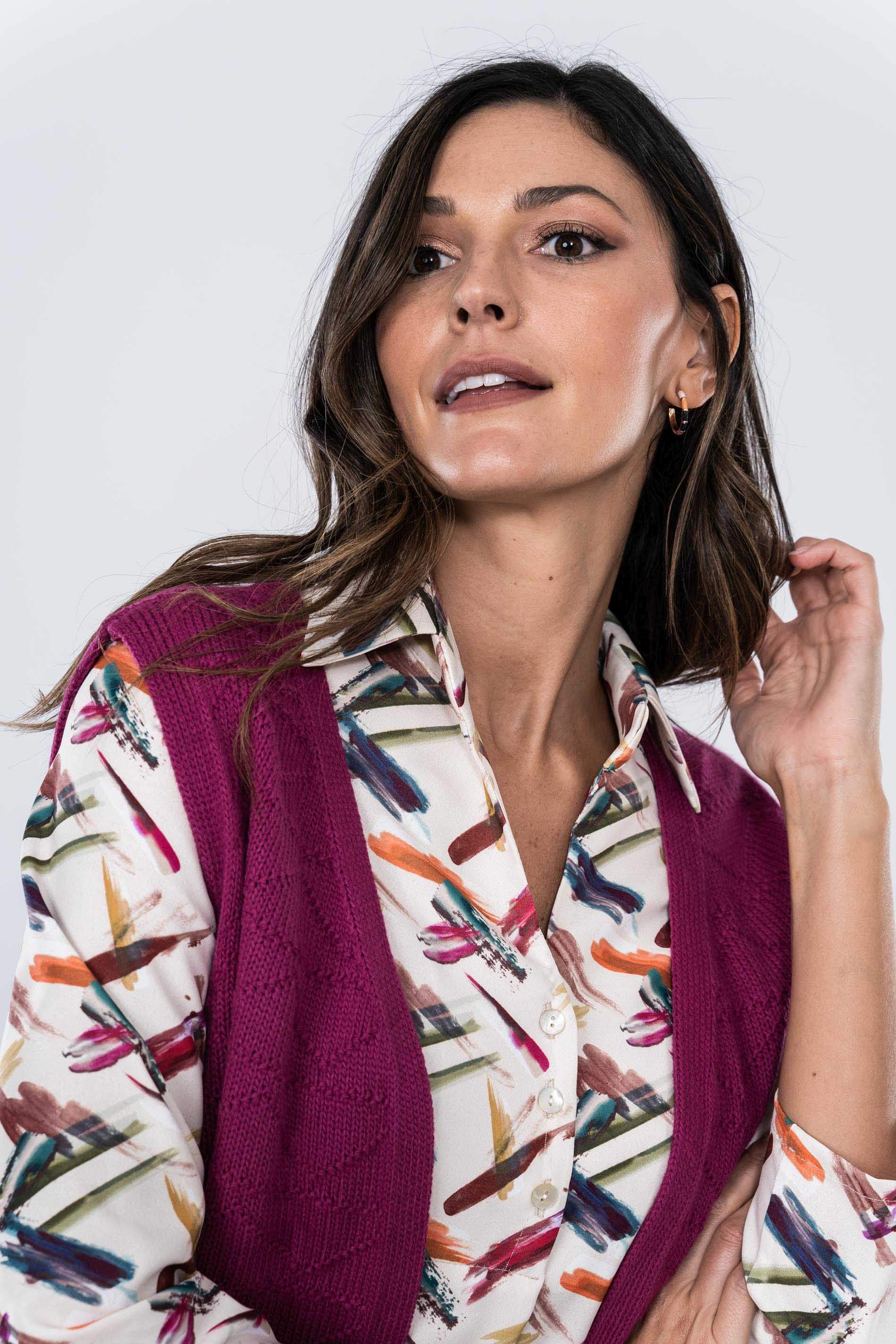 CHALECO DISEÑO ZIG ZAG VIOLETA