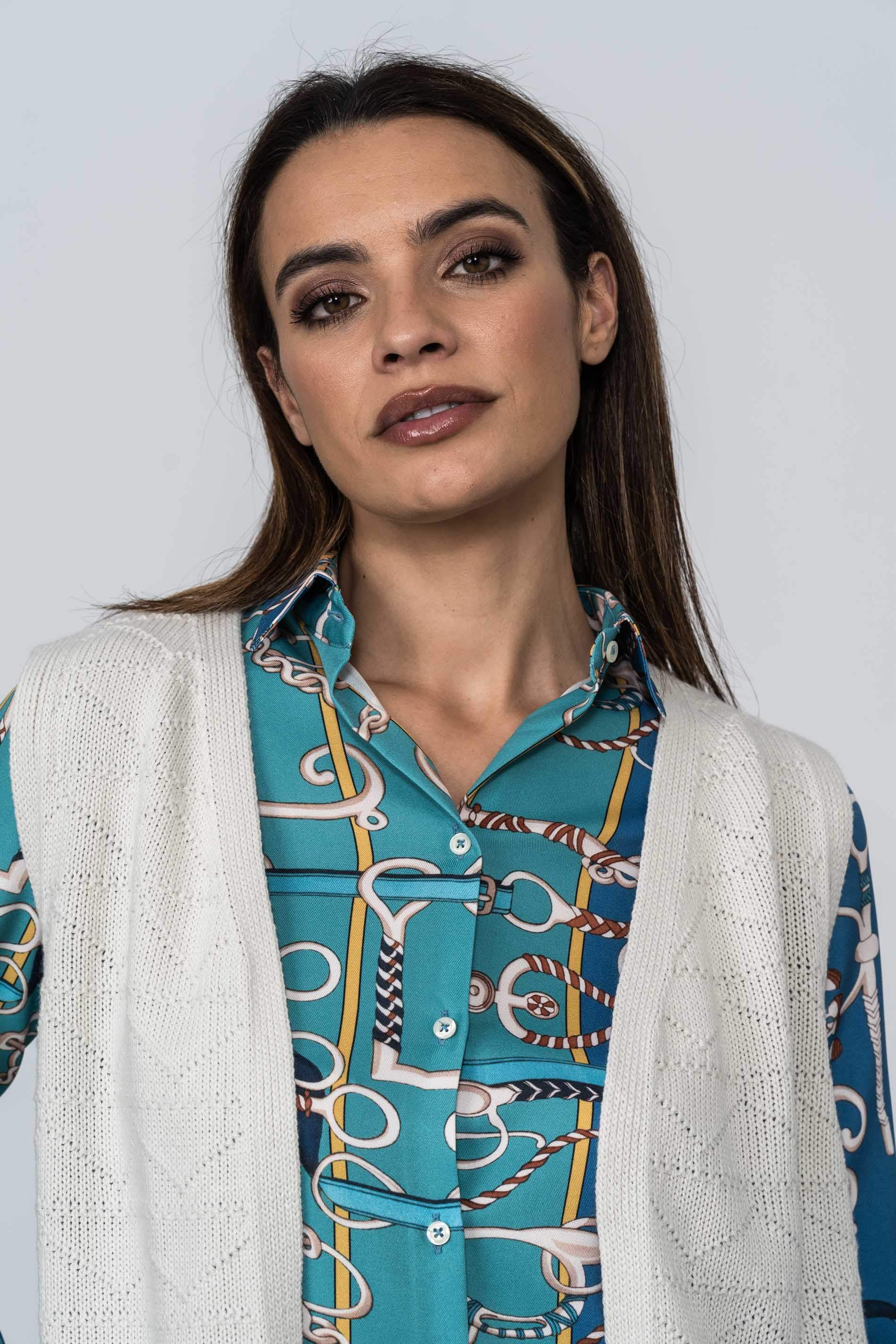 CHALECO DISEÑO ZIG ZAG HIELO