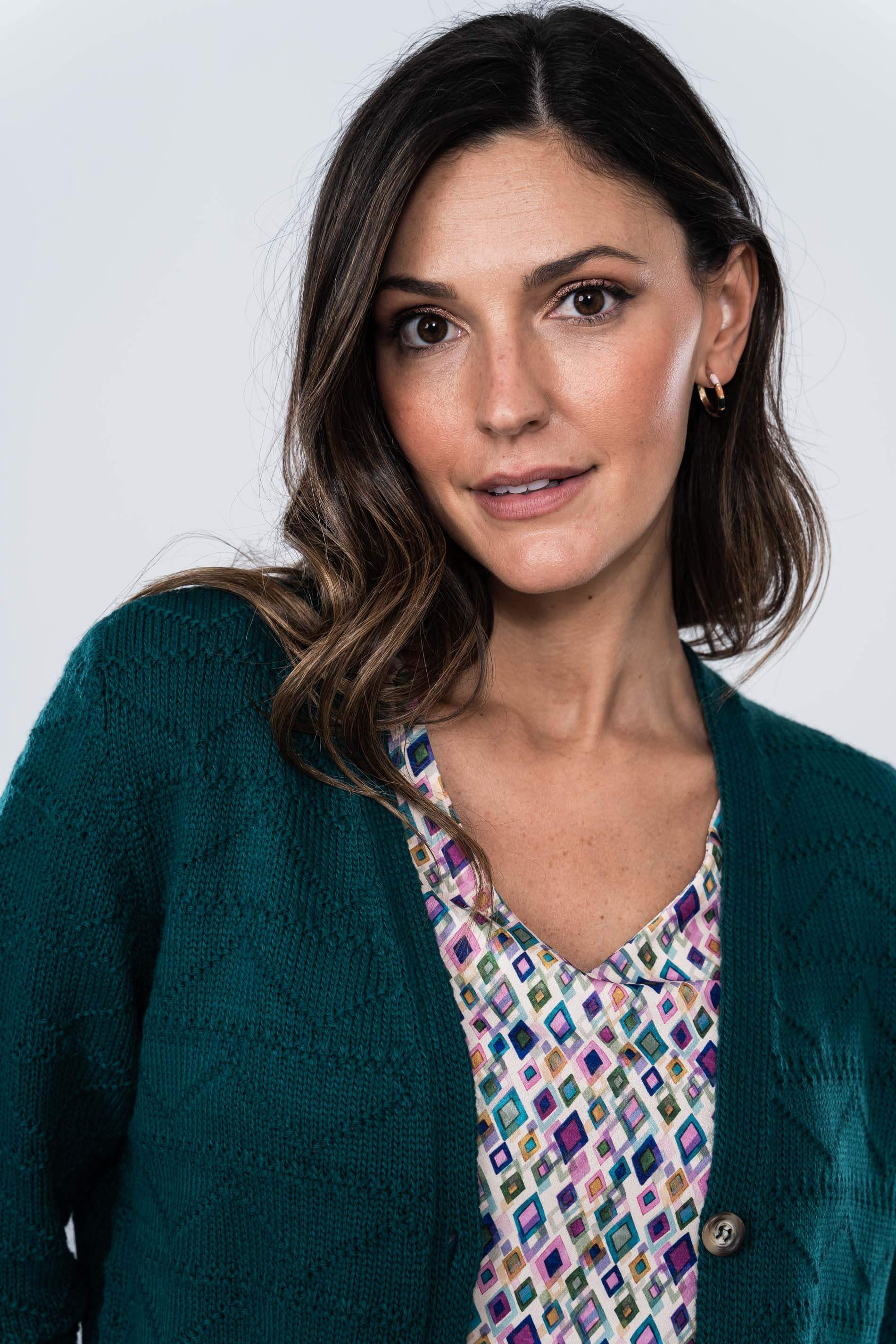 CHAQUETA DISEÑO ZIG ZAG VERDE