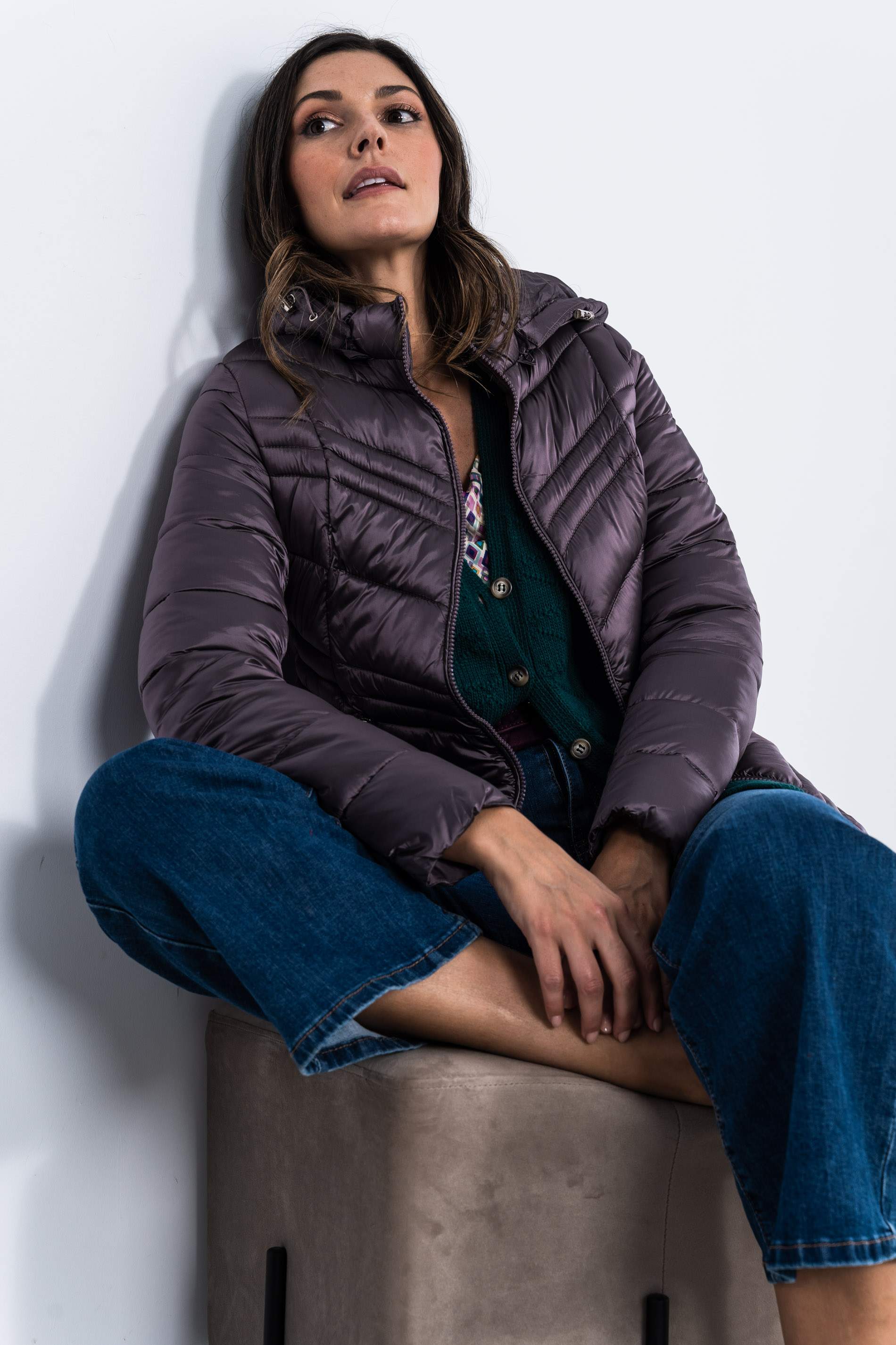 CHAQUETA DISEÑO ZIG ZAG VERDE