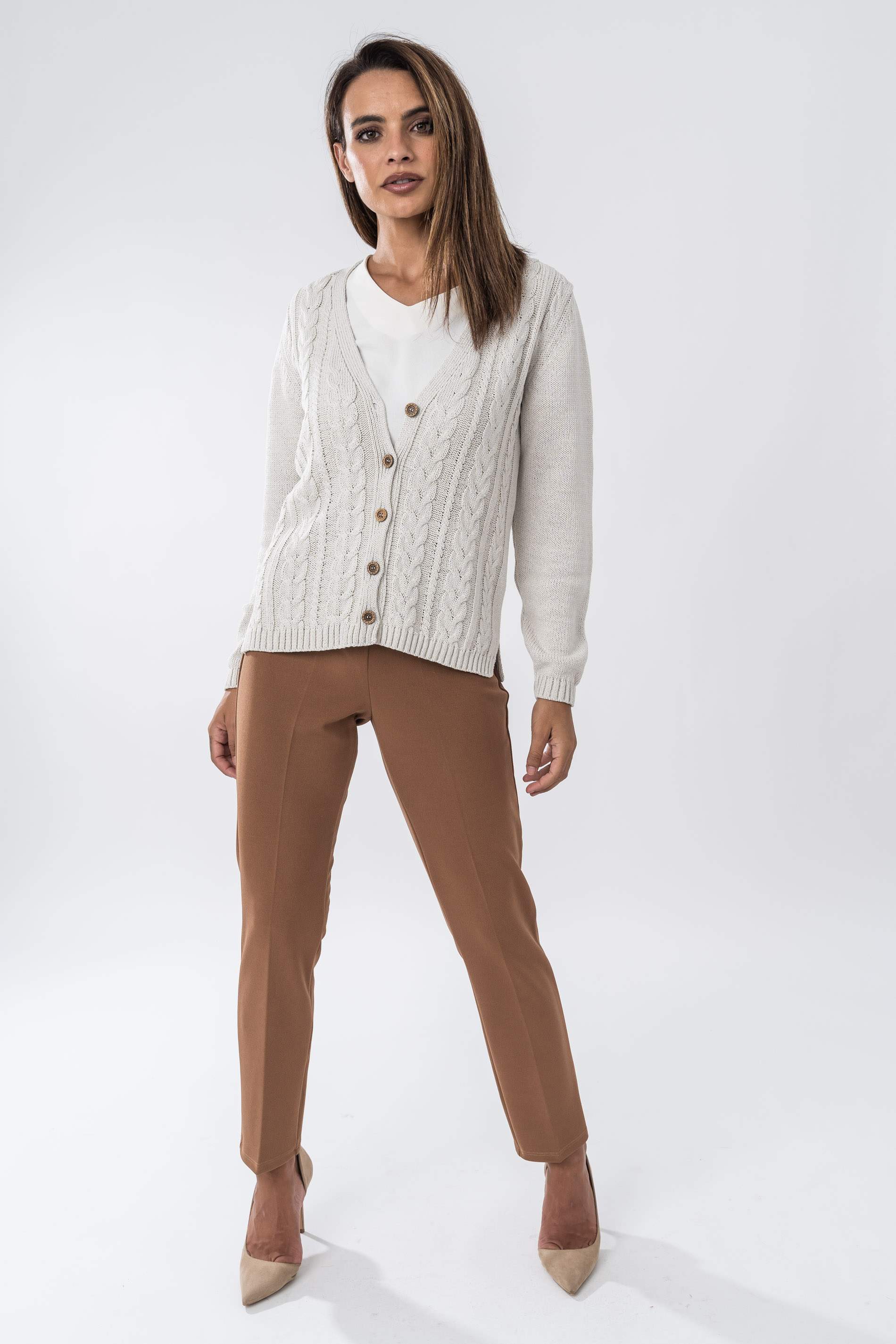CHAQUETA TODO OCHOS CINTA BEIGE