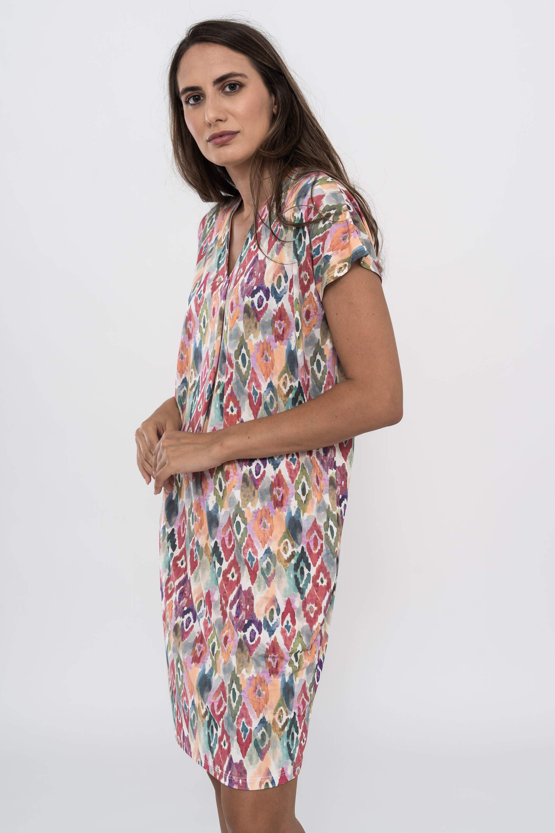 VESTIDO TABLA ROMBOS COLOR