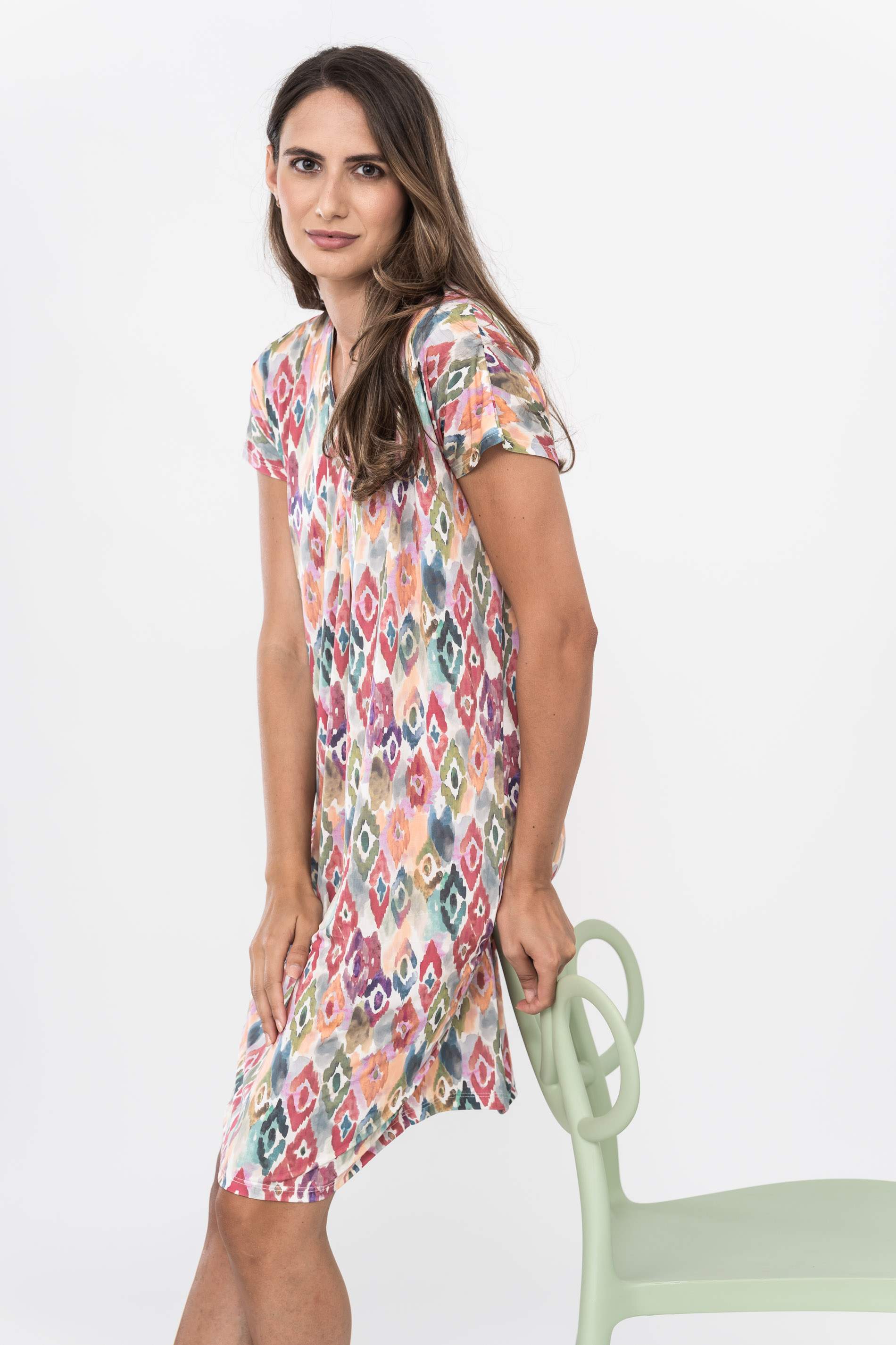 VESTIDO TABLA ROMBOS COLOR