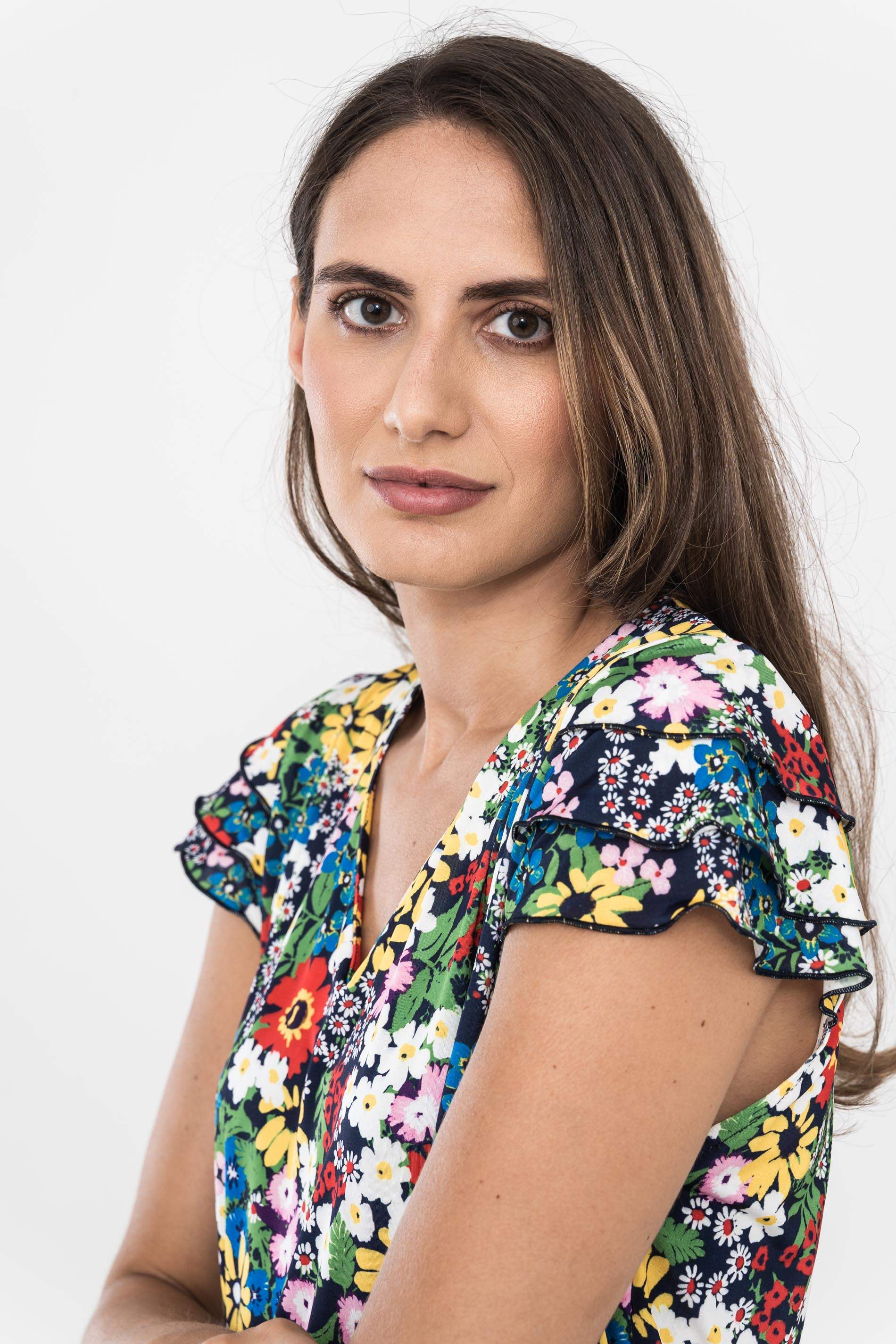 VESTIDO MANGA VOLANTITOS FLORAL