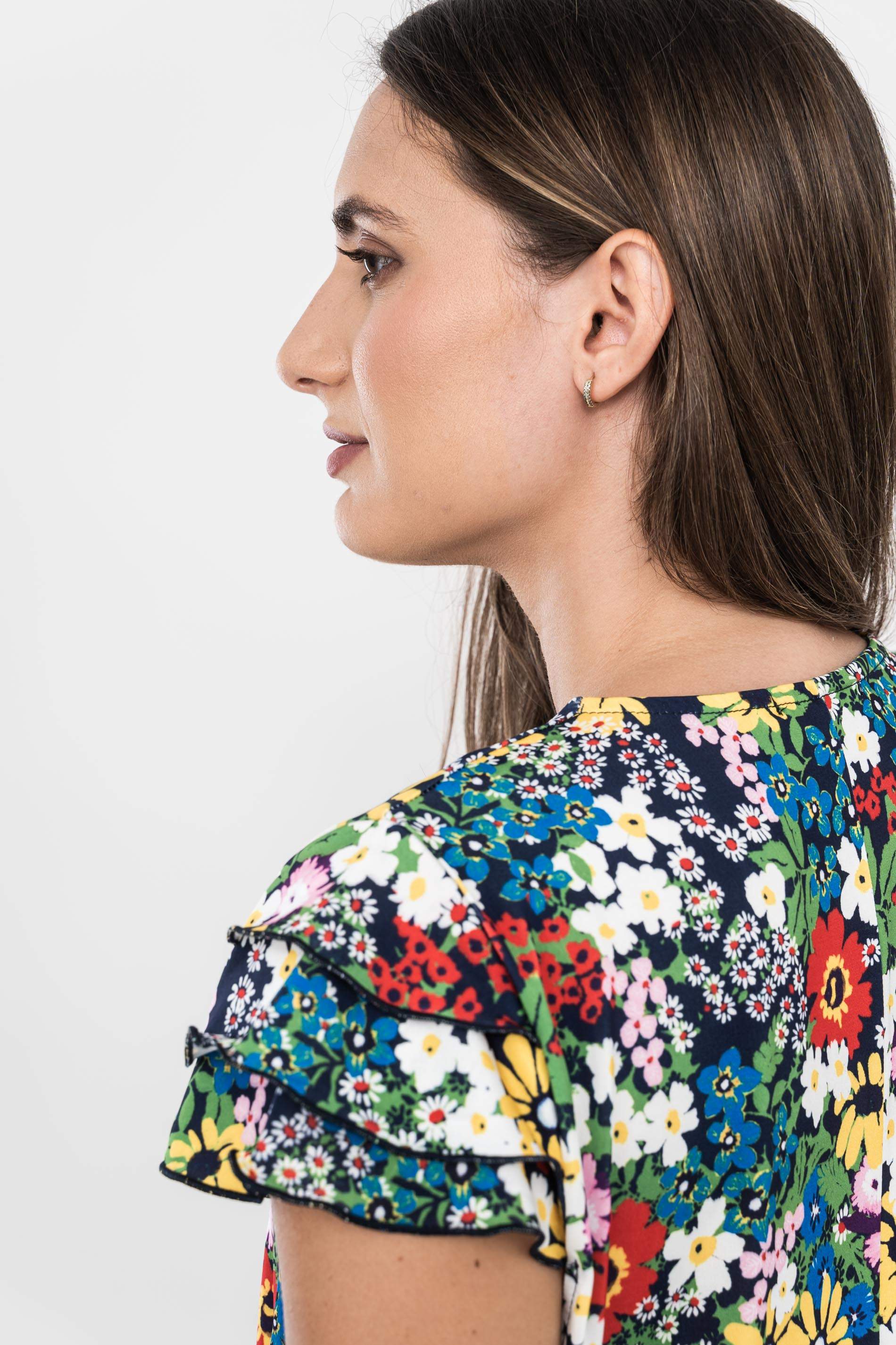 VESTIDO MANGA VOLANTITOS FLORAL