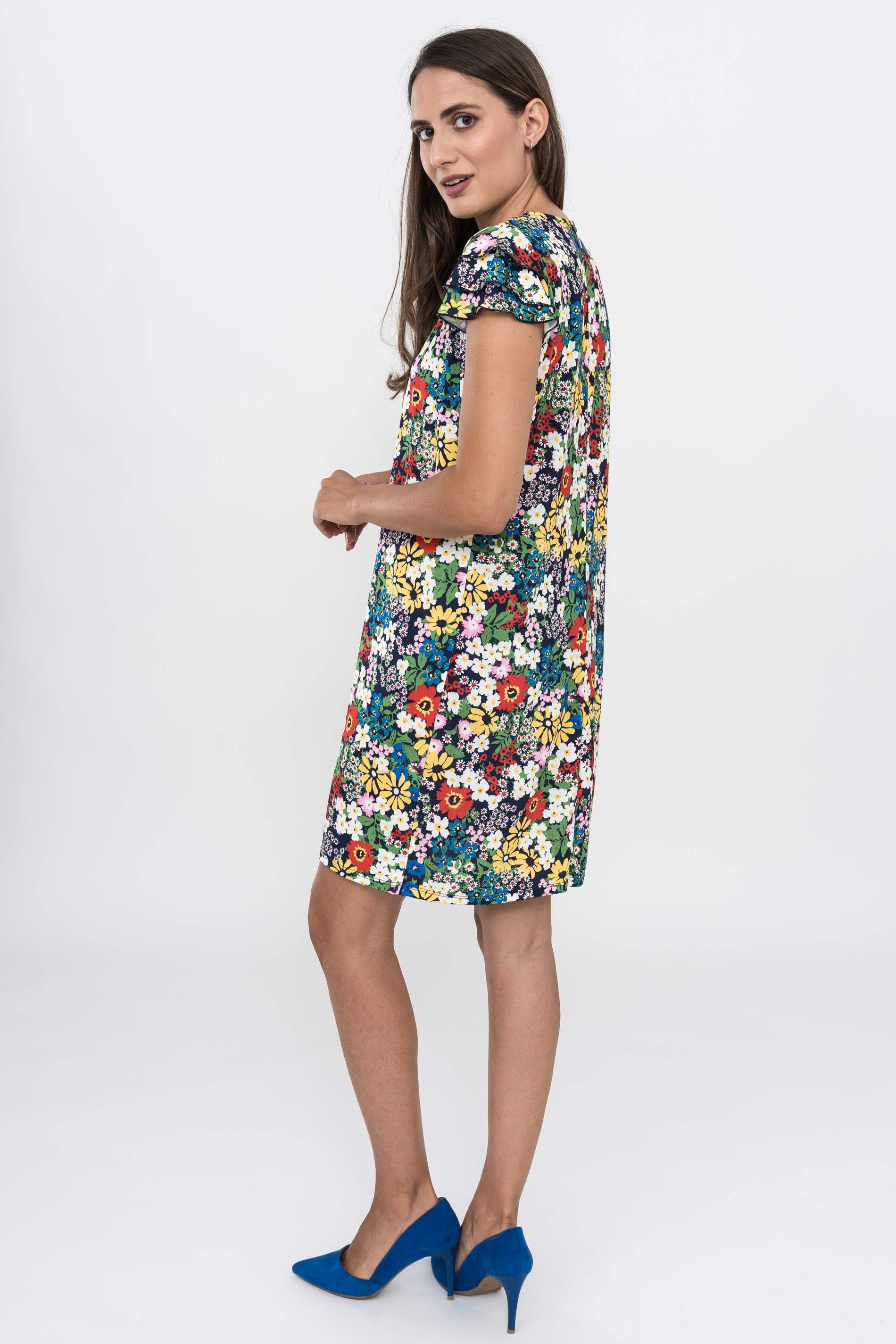 VESTIDO MANGA VOLANTITOS FLORAL