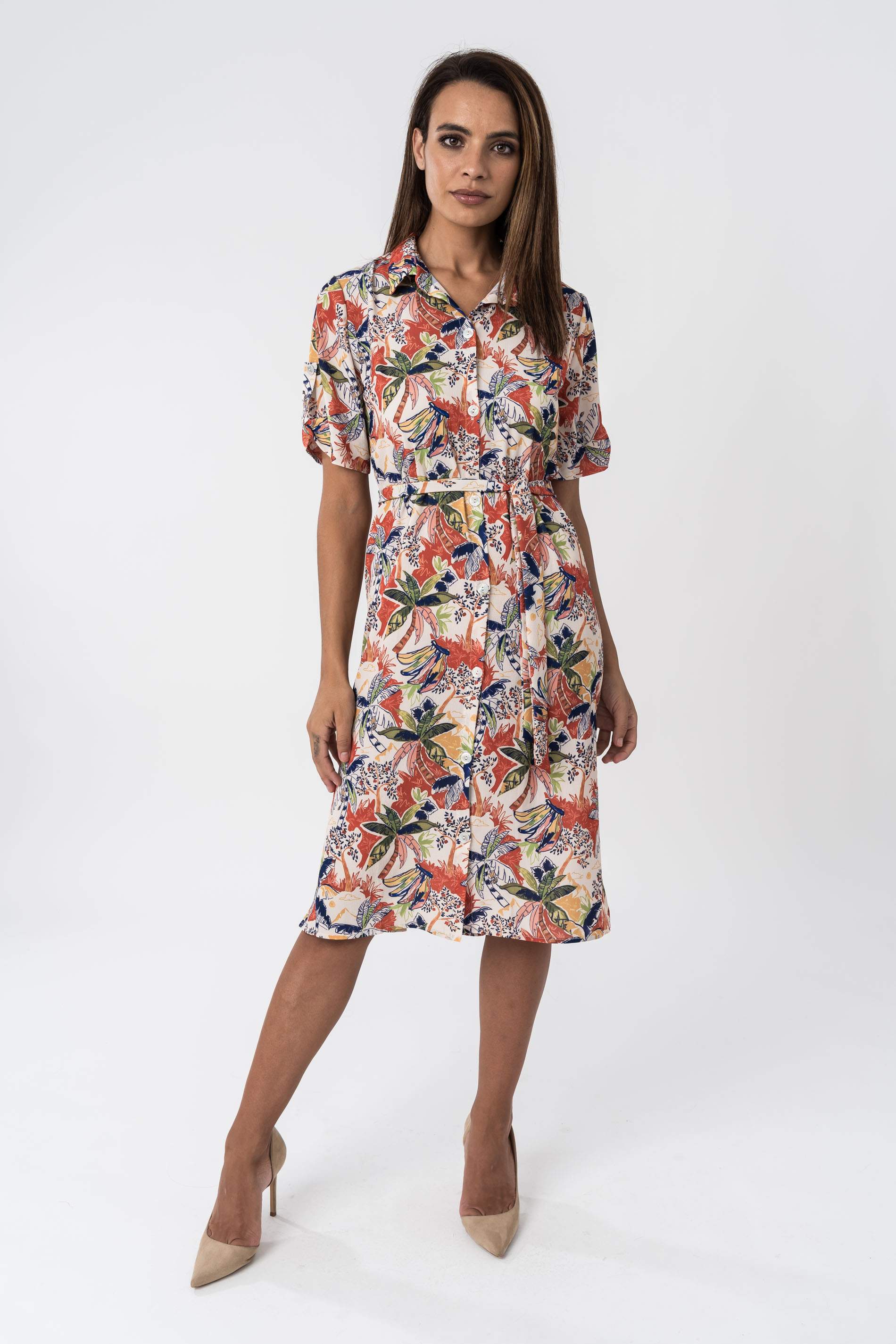 VESTIDO CAMISERO PALMERAS