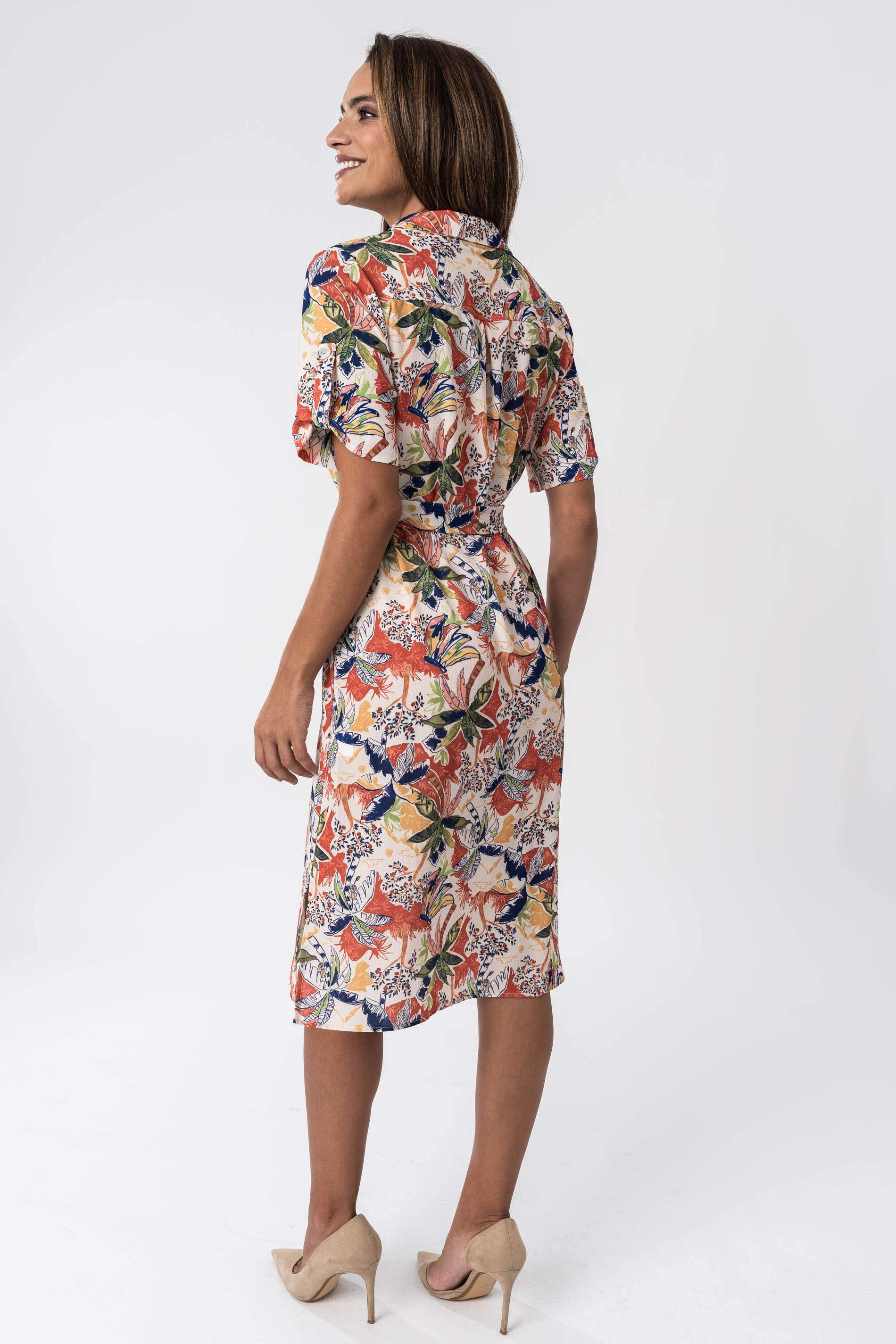 VESTIDO CAMISERO PALMERAS
