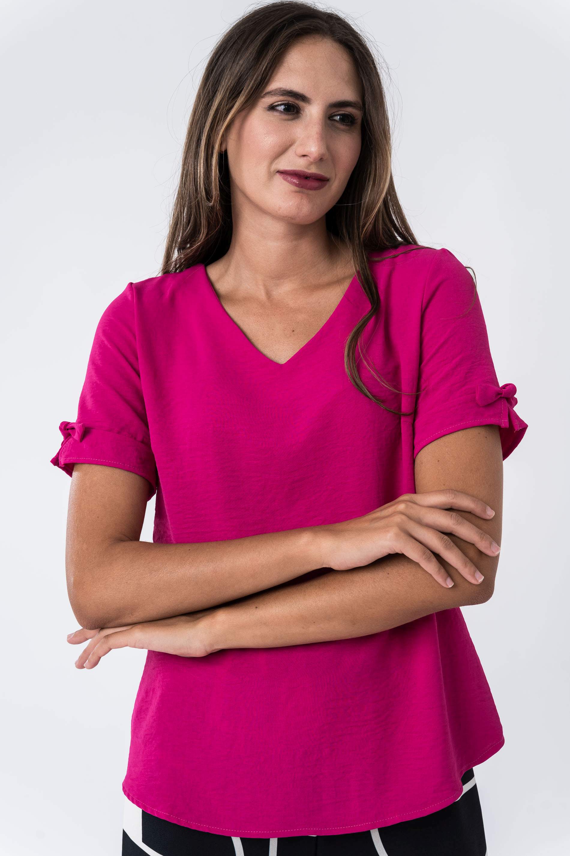 BLUSA M/ CORTA LACITOS BUGANVILLA