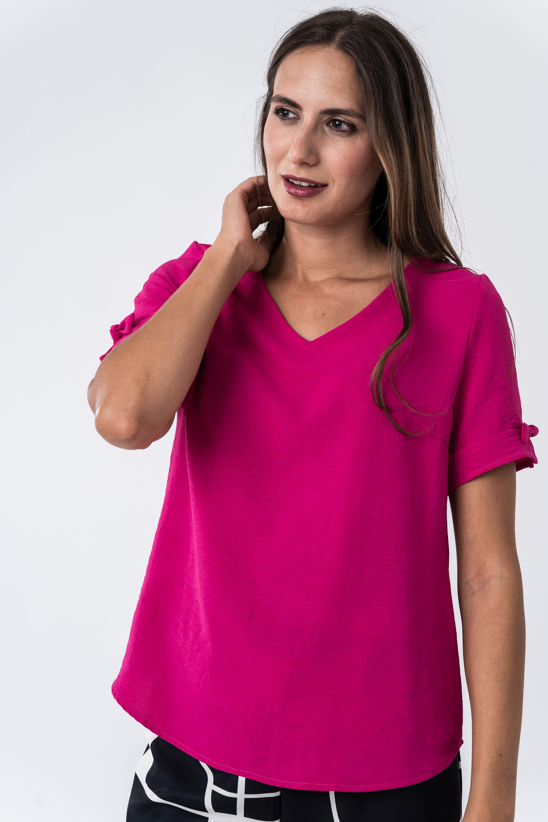 BLUSA M/ CORTA LACITOS BUGANVILLA