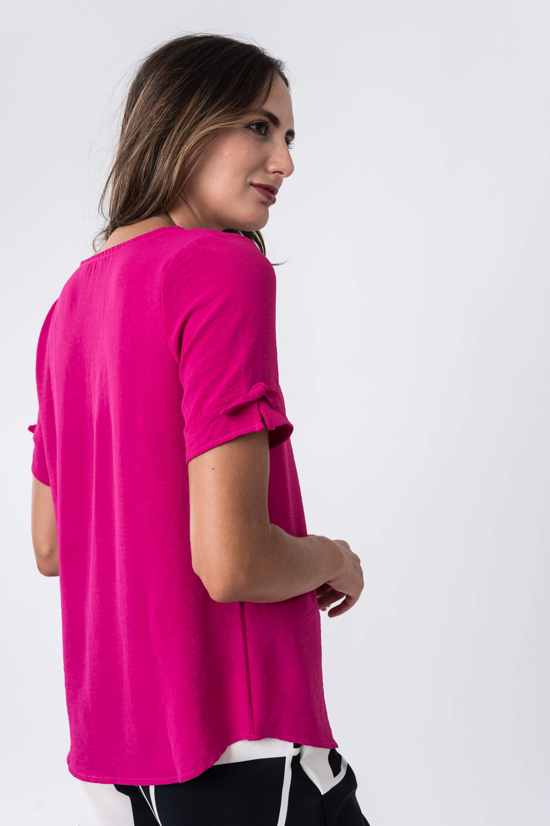 BLUSA M/ CORTA LACITOS BUGANVILLA
