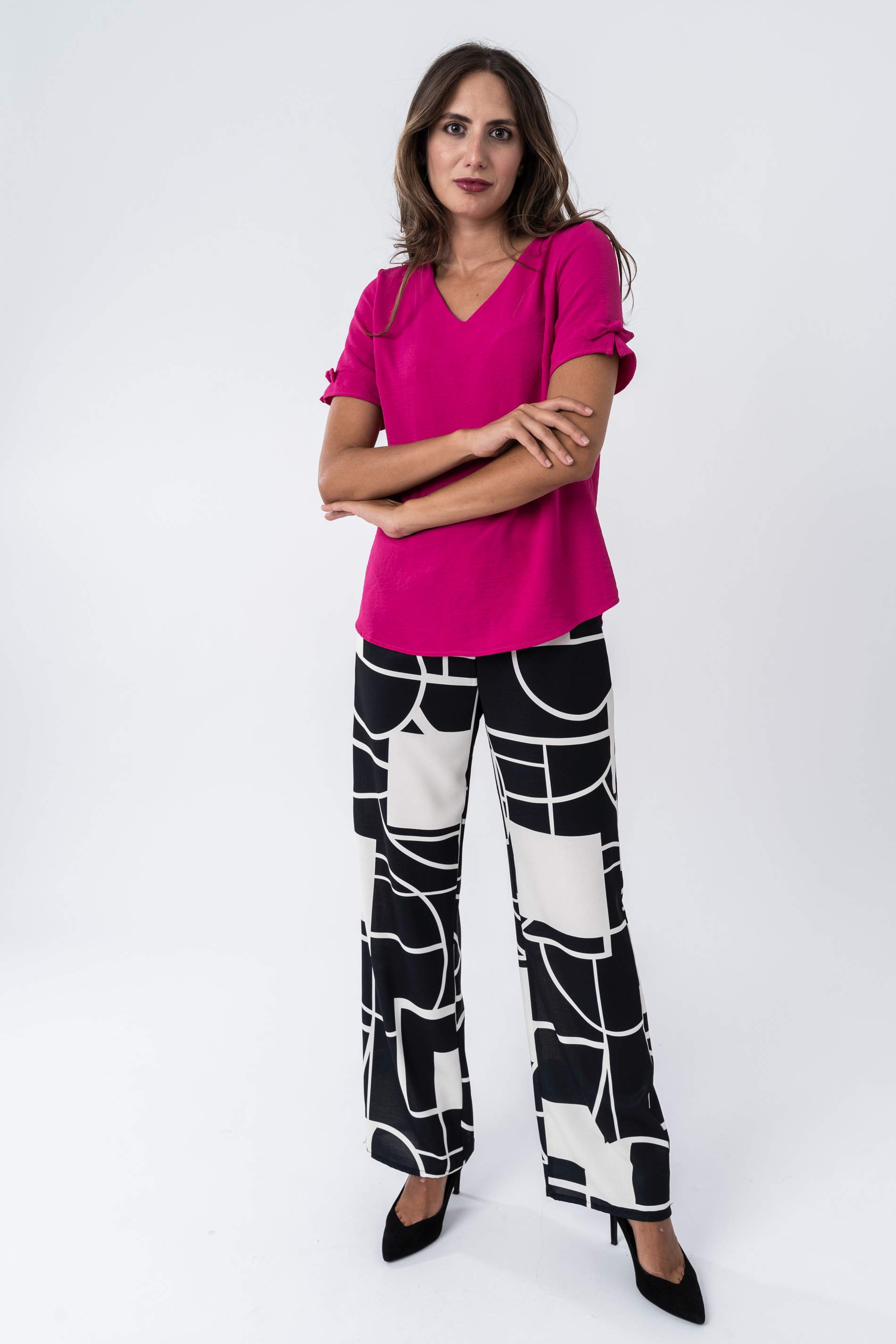 BLUSA M/ CORTA LACITOS BUGANVILLA