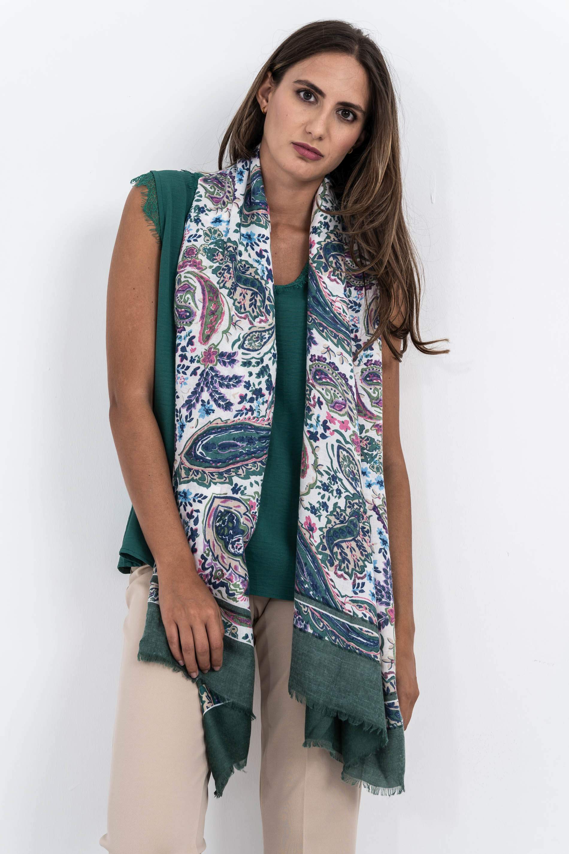 BLUSA COMBINADA ENCAJE VERDE