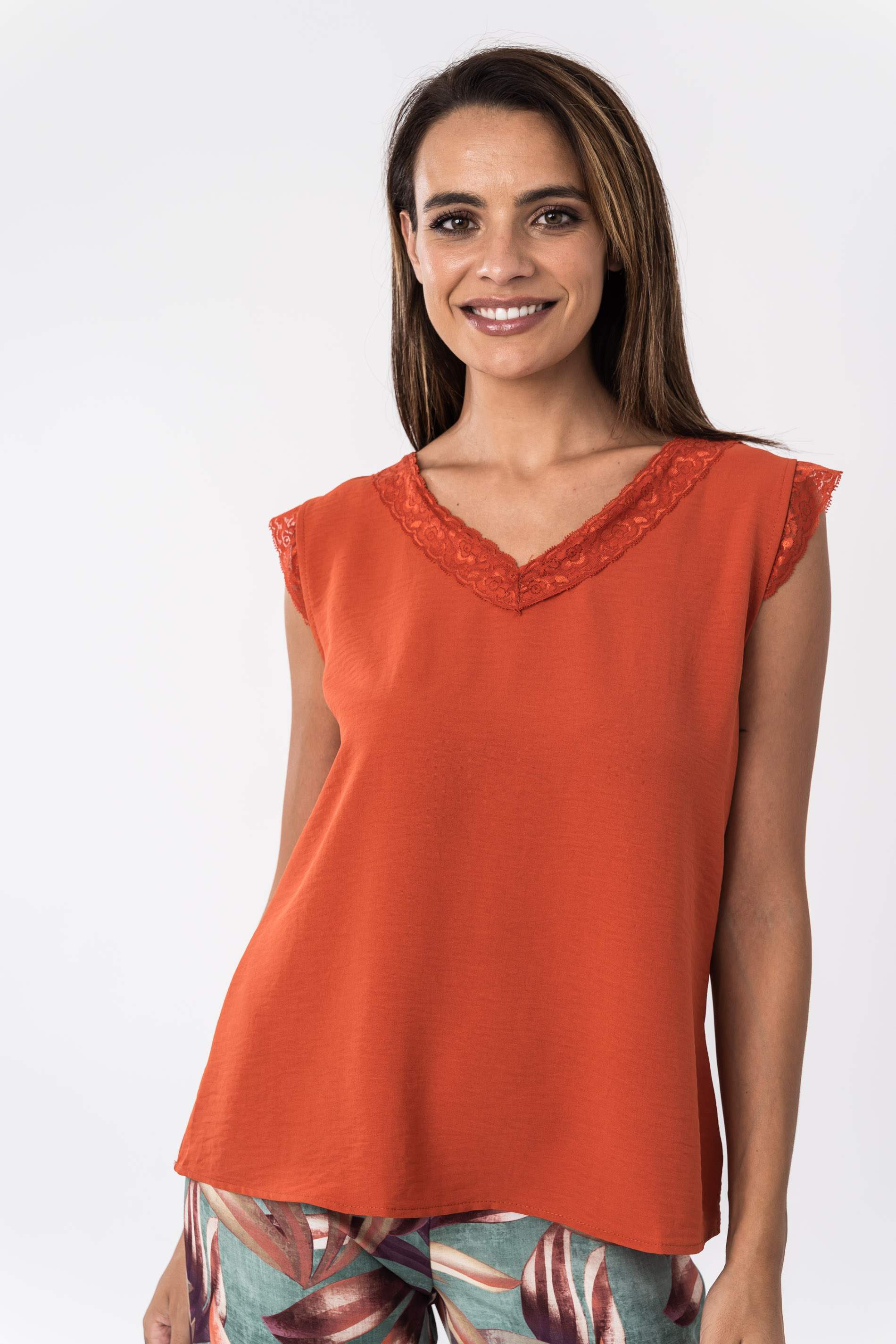 BLUSA COMBINADA ENCAJE CALDERA