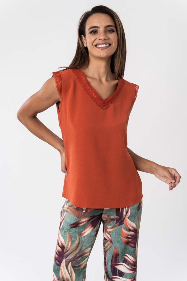 BLUSA COMBINADA ENCAJE CALDERA