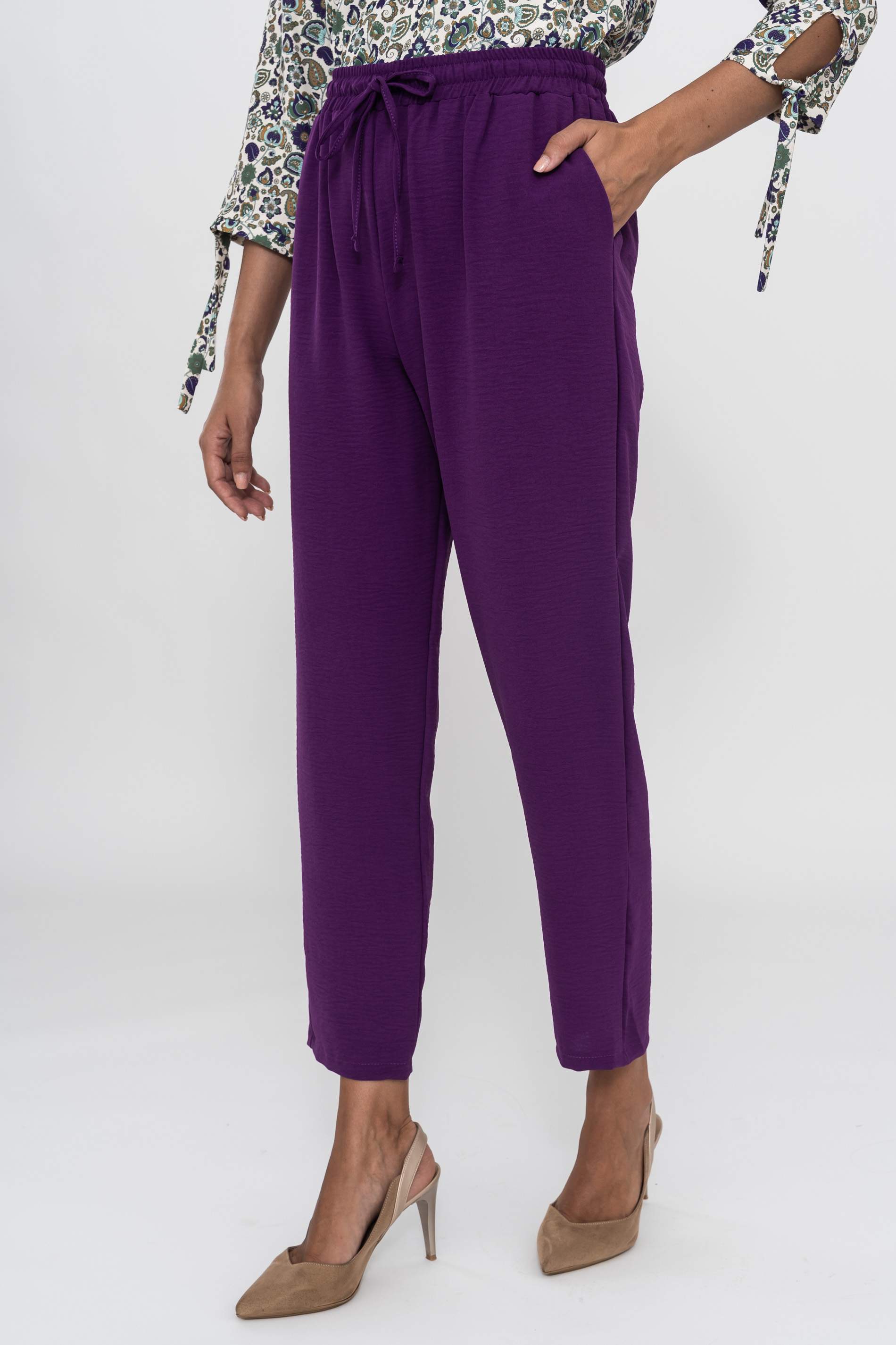 PANTALON HOLGADO CORDON MORADO