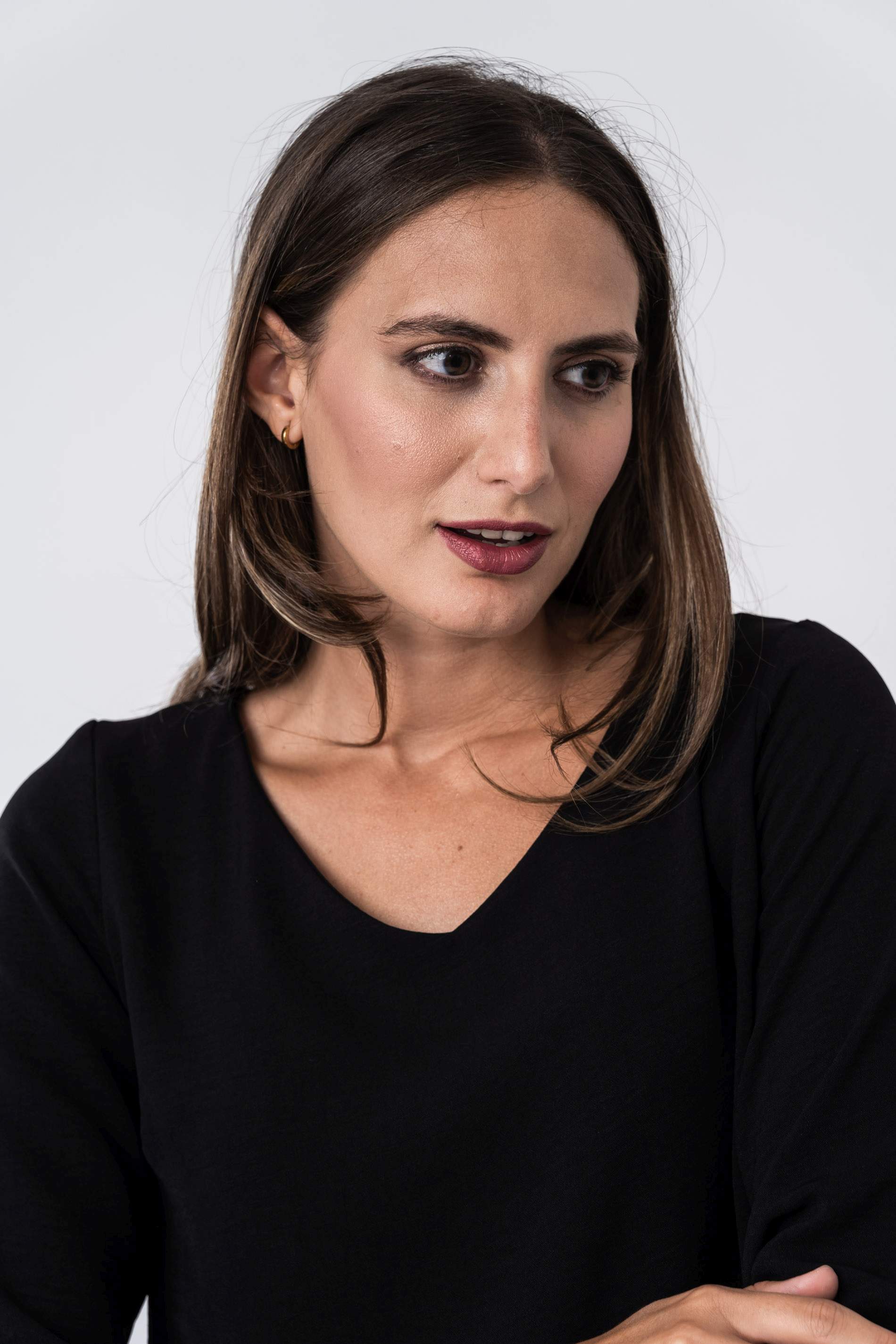 BLUSA LACITOS MANGA FRANCESA NEGRO
