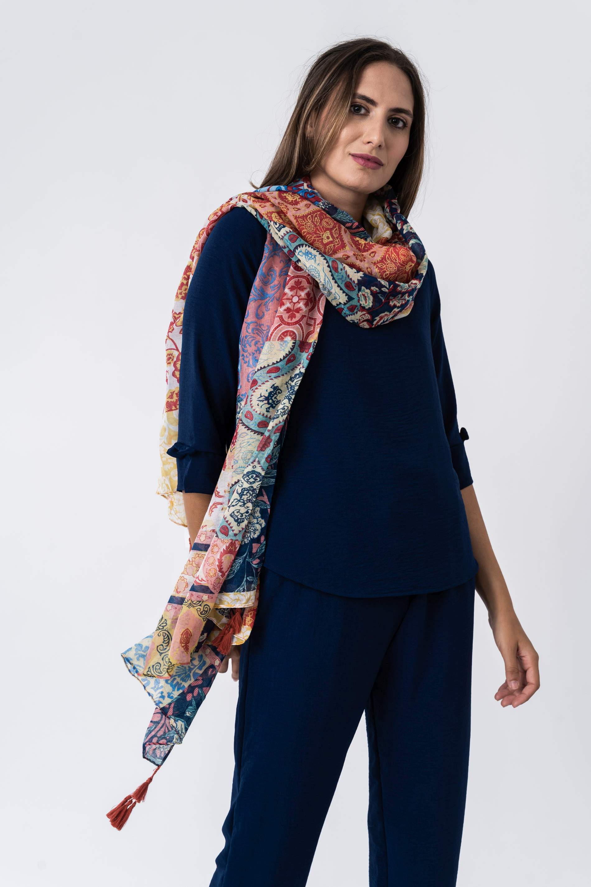 BLUSA LACITOS MANGA FRANCESA MARINO