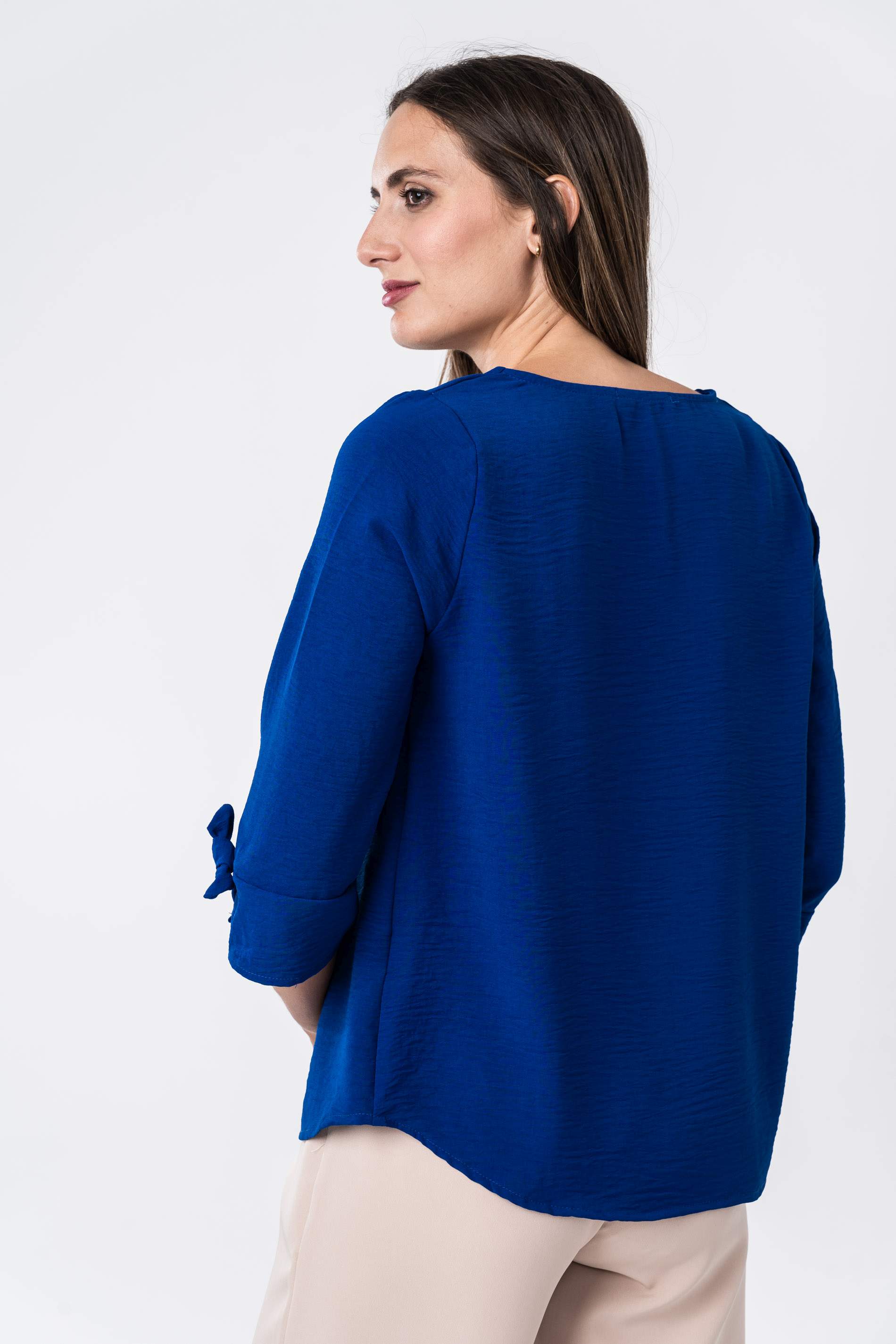 BLUSA LACITOS MANGA FRANCESA TINTA