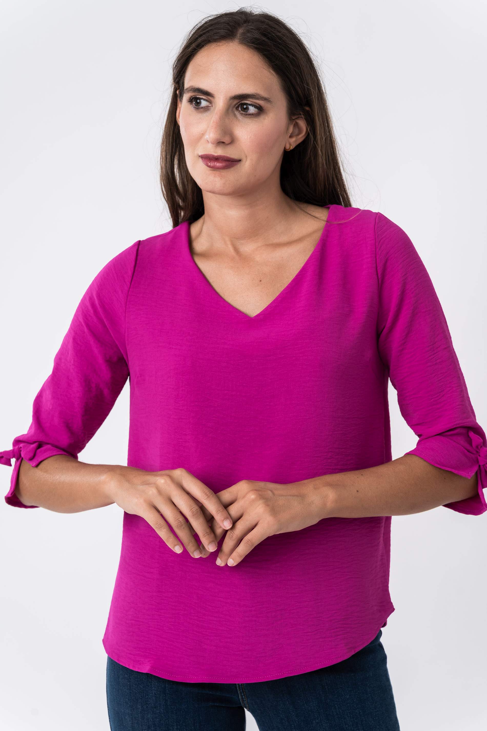 BLUSA LACITOS MANGA FRANCESA BUGANVILLA