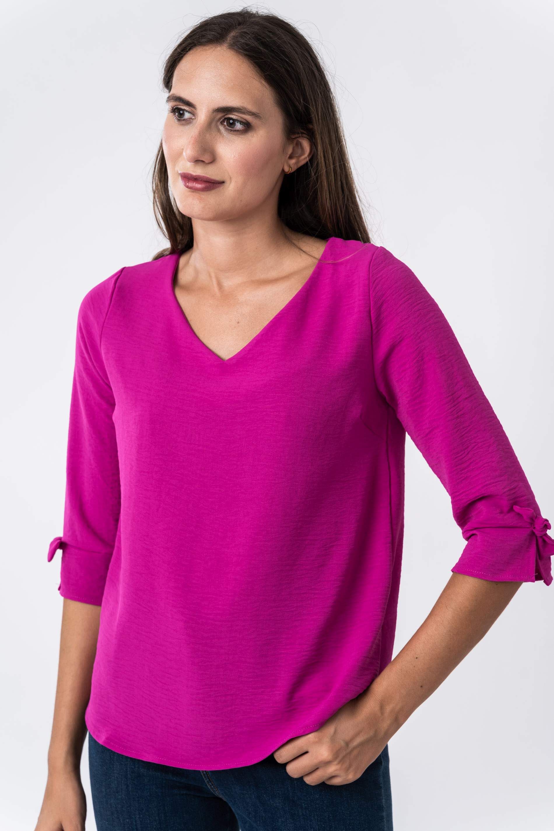 BLUSA LACITOS MANGA FRANCESA BUGANVILLA