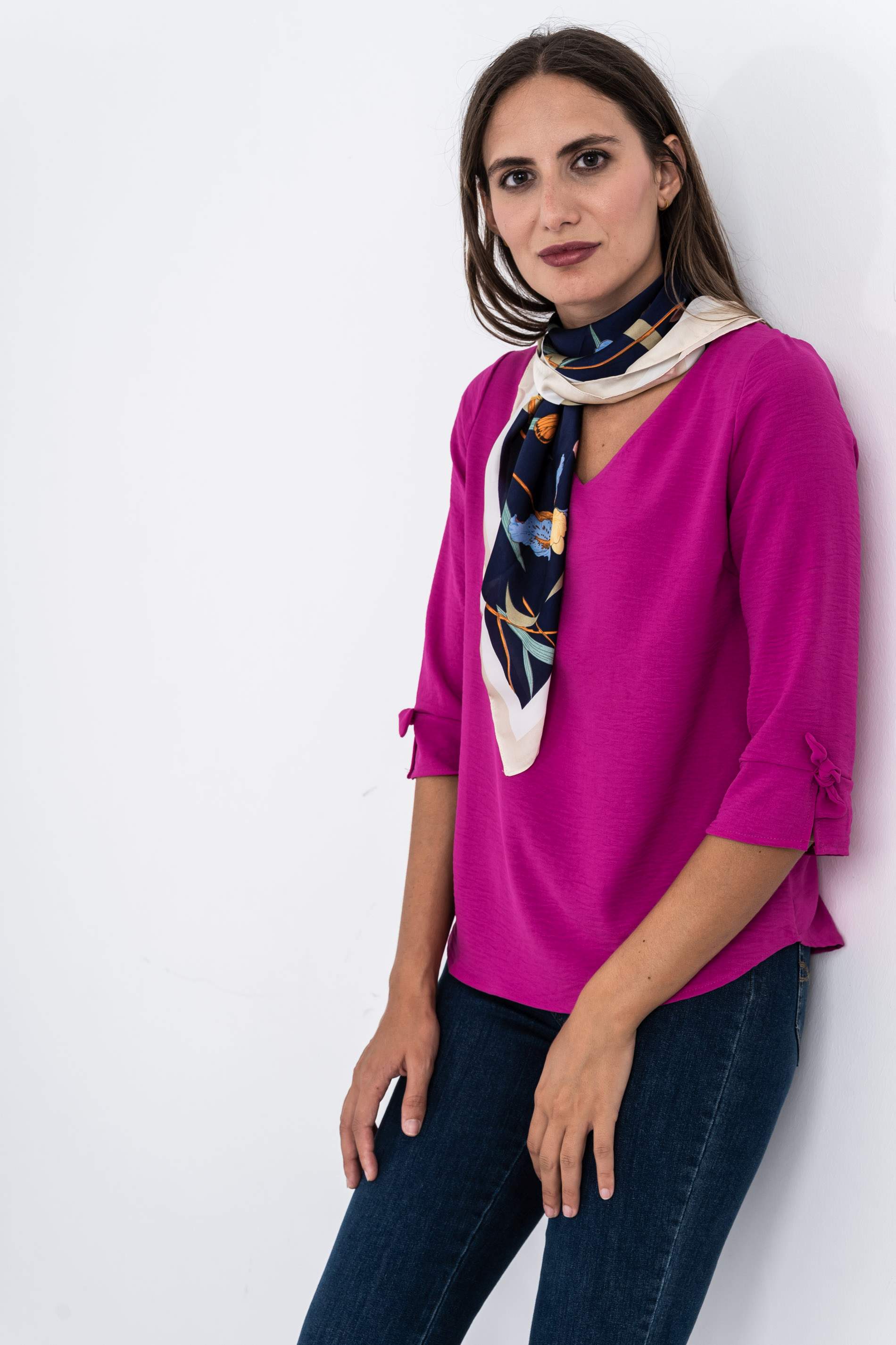 BLUSA LACITOS MANGA FRANCESA BUGANVILLA