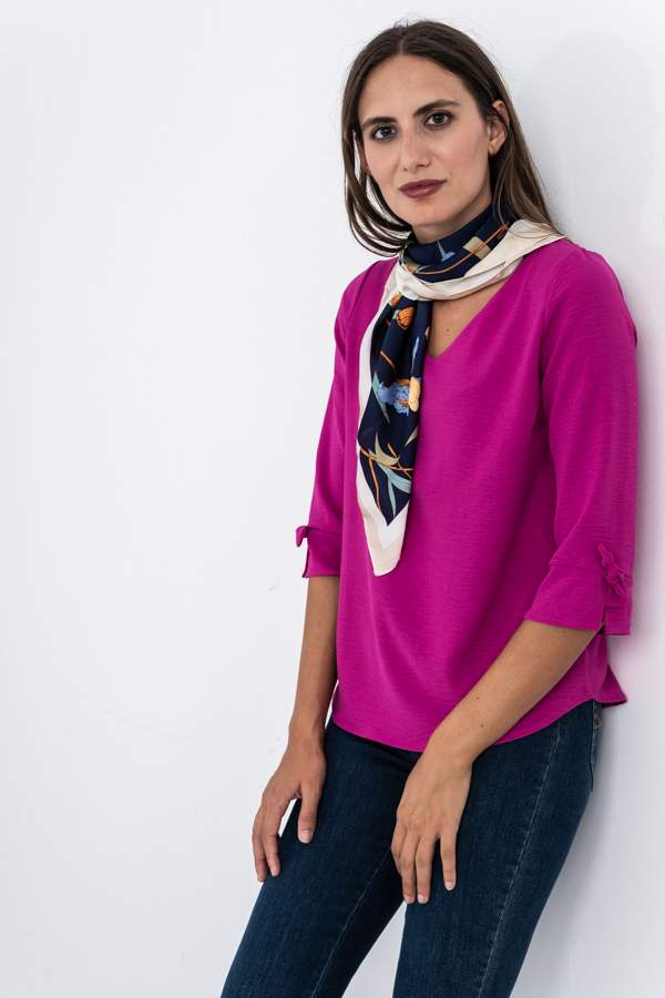 BLUSA LACITOS MANGA FRANCESA BUGANVILLA