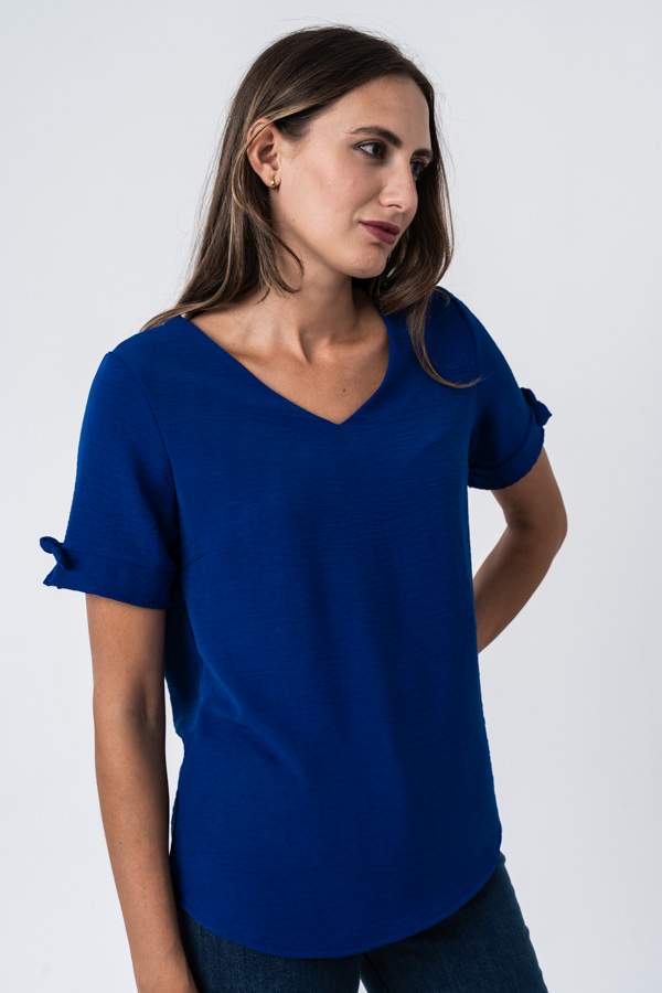 BLUSA DETALLE LAZO MAC TINTA