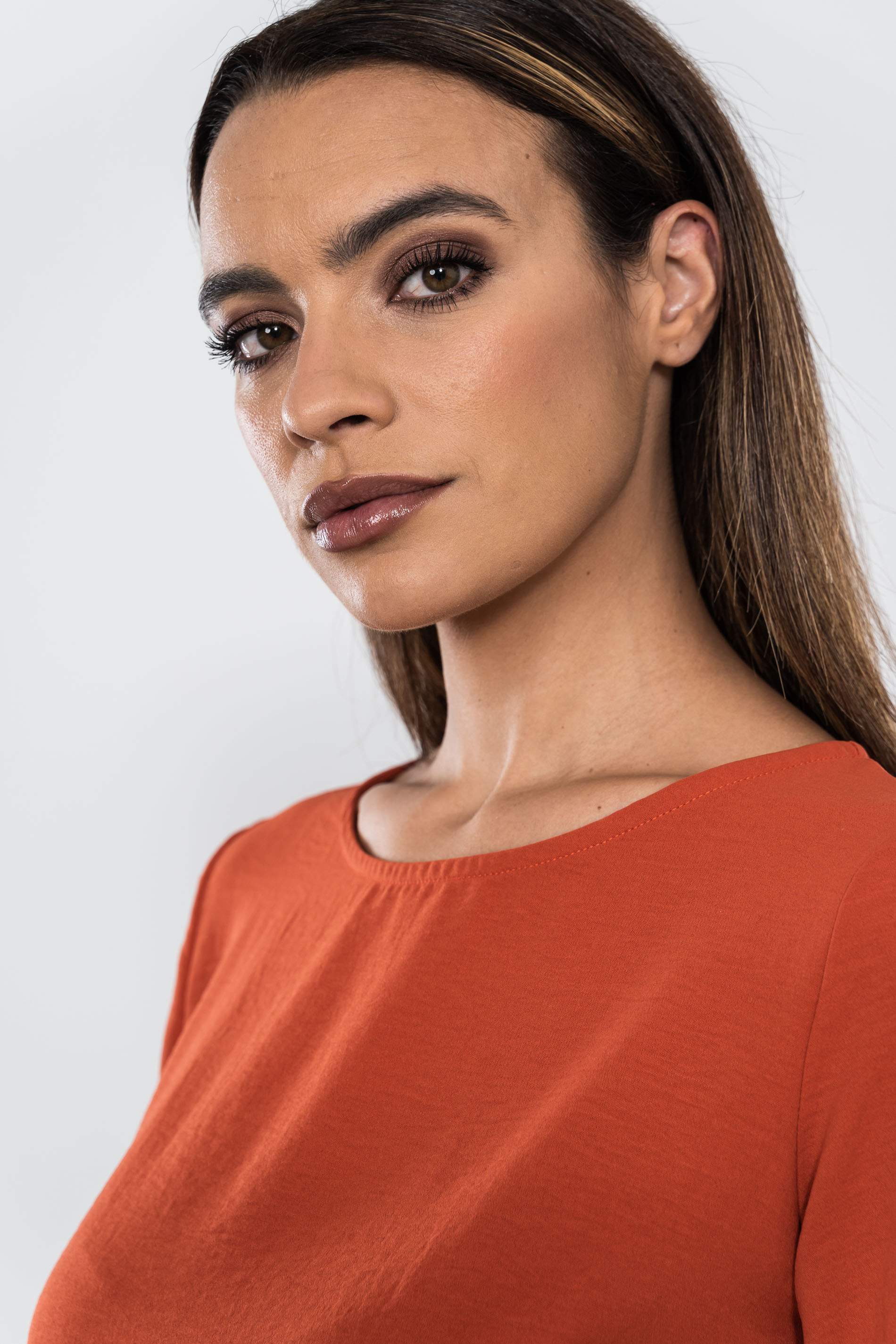 BLUSA VOLANTE BAJO MANGA FRANCESA CALDERA